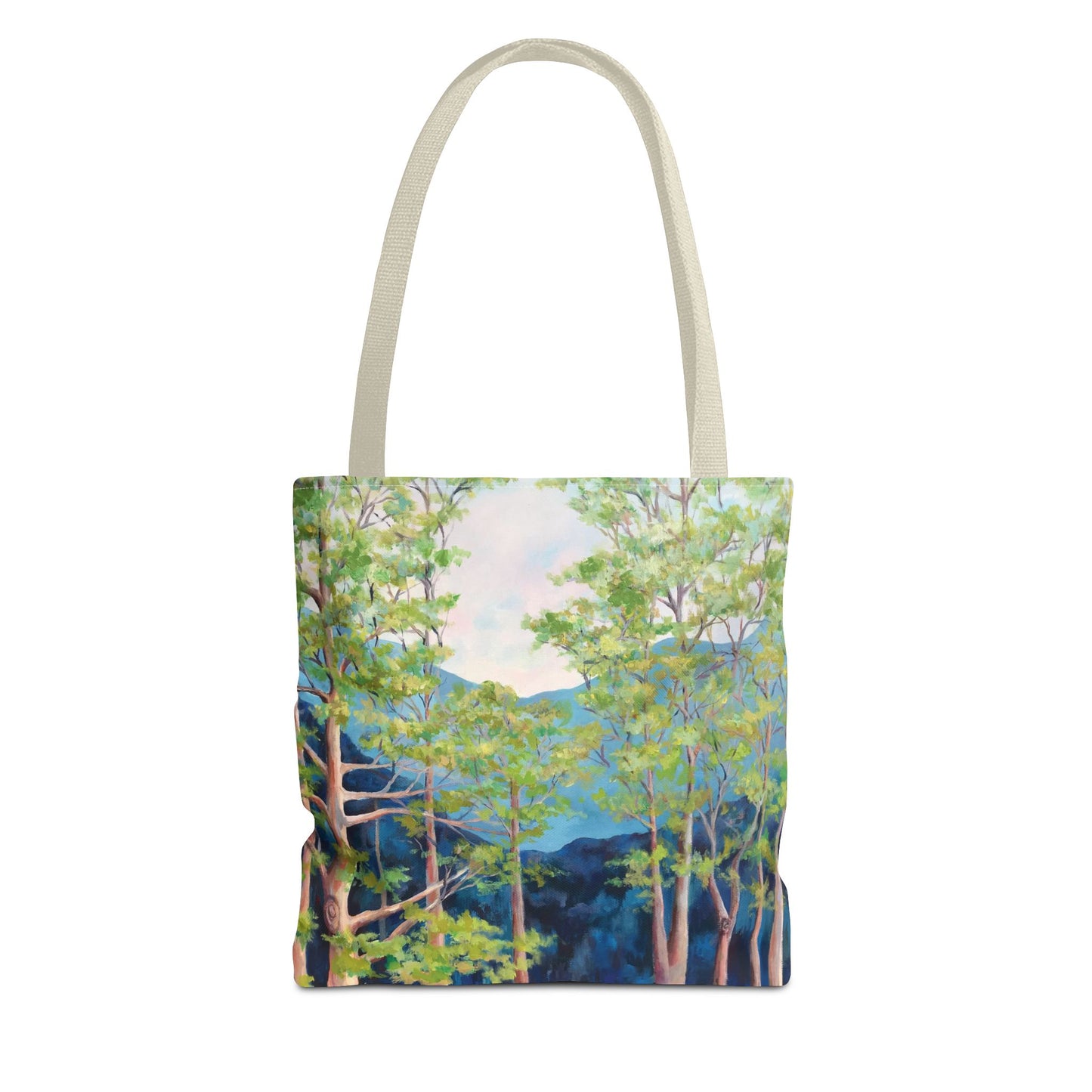 Tree Landscape Art Tote Bag Canvas - Strong Tree by Leslie Karpinski