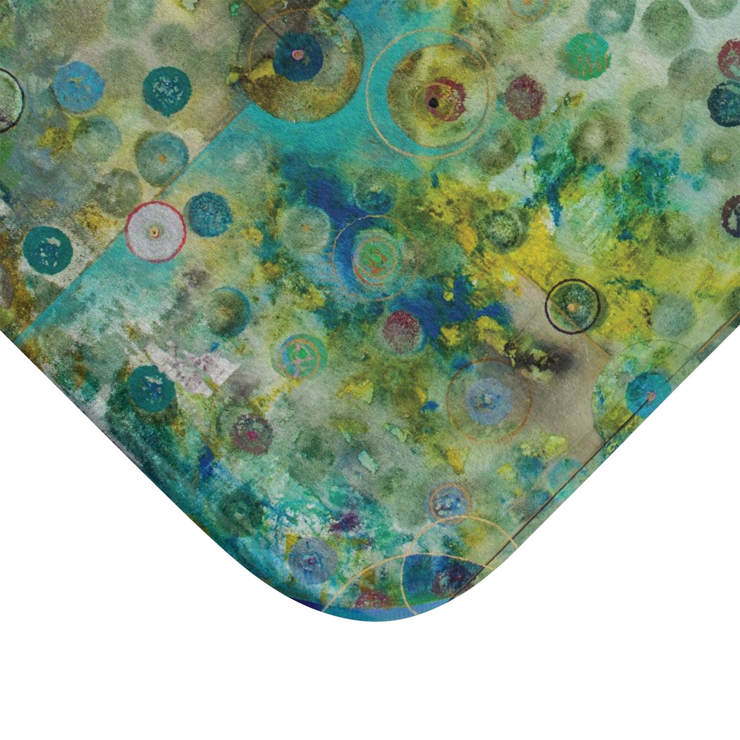 Abstract Art Memory Foam Non Slip Bath Mat - Earth - Leslie Karpinski
