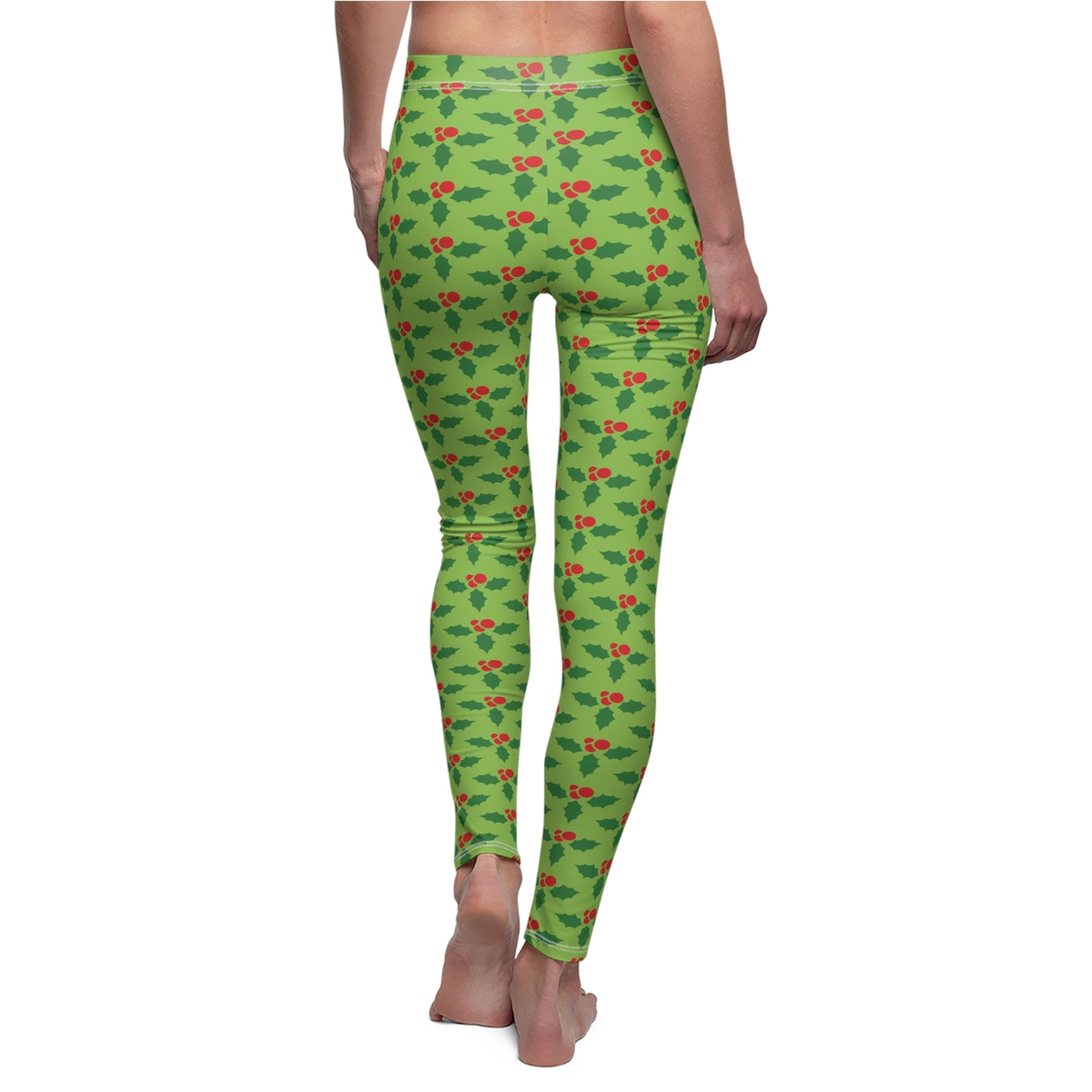 Holly Christmas Womens Leggings Yoga Pants - Saiko Studio