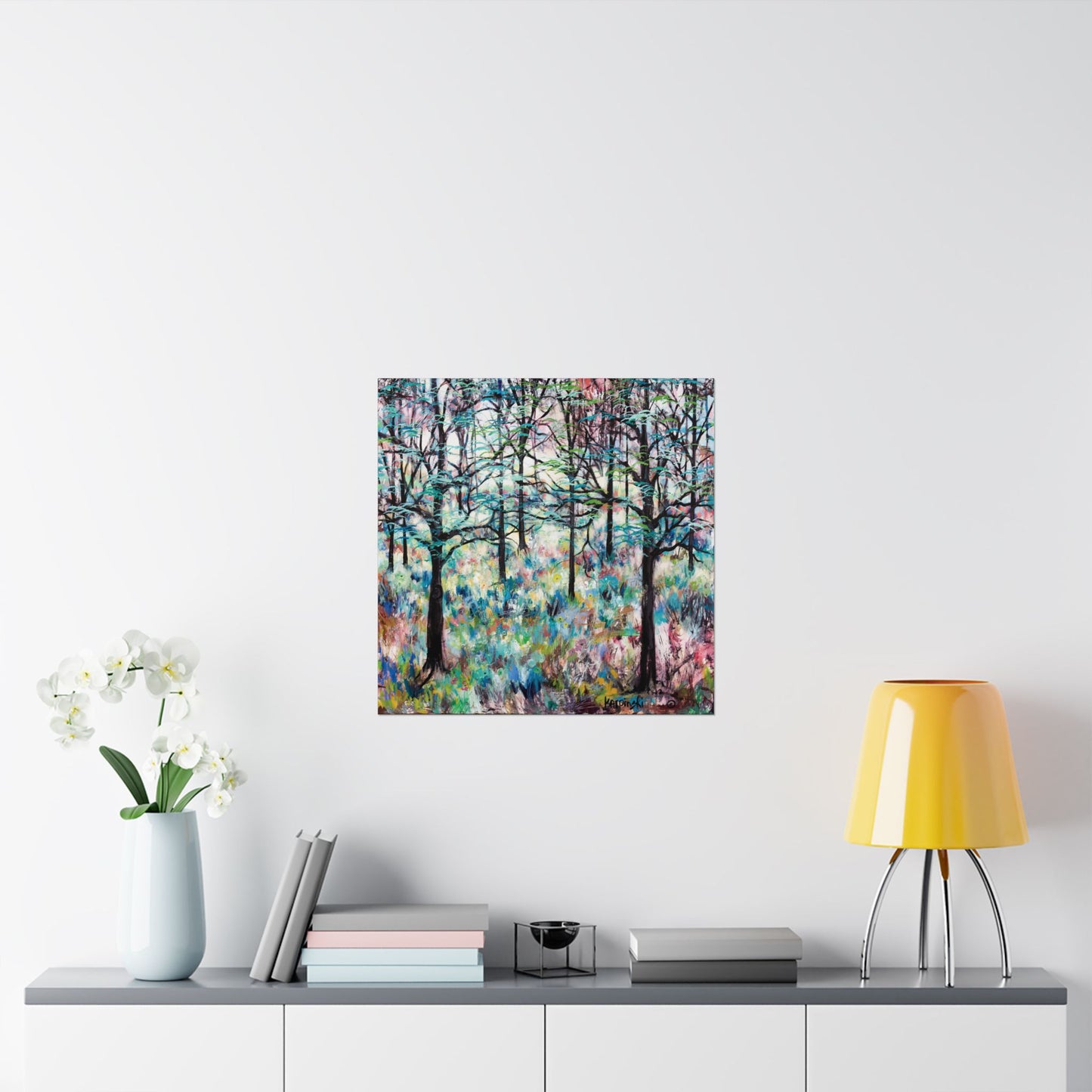 Matte Landscape Poster Print Nature Art Artist Artwork - Forest by Leslie Karpinski