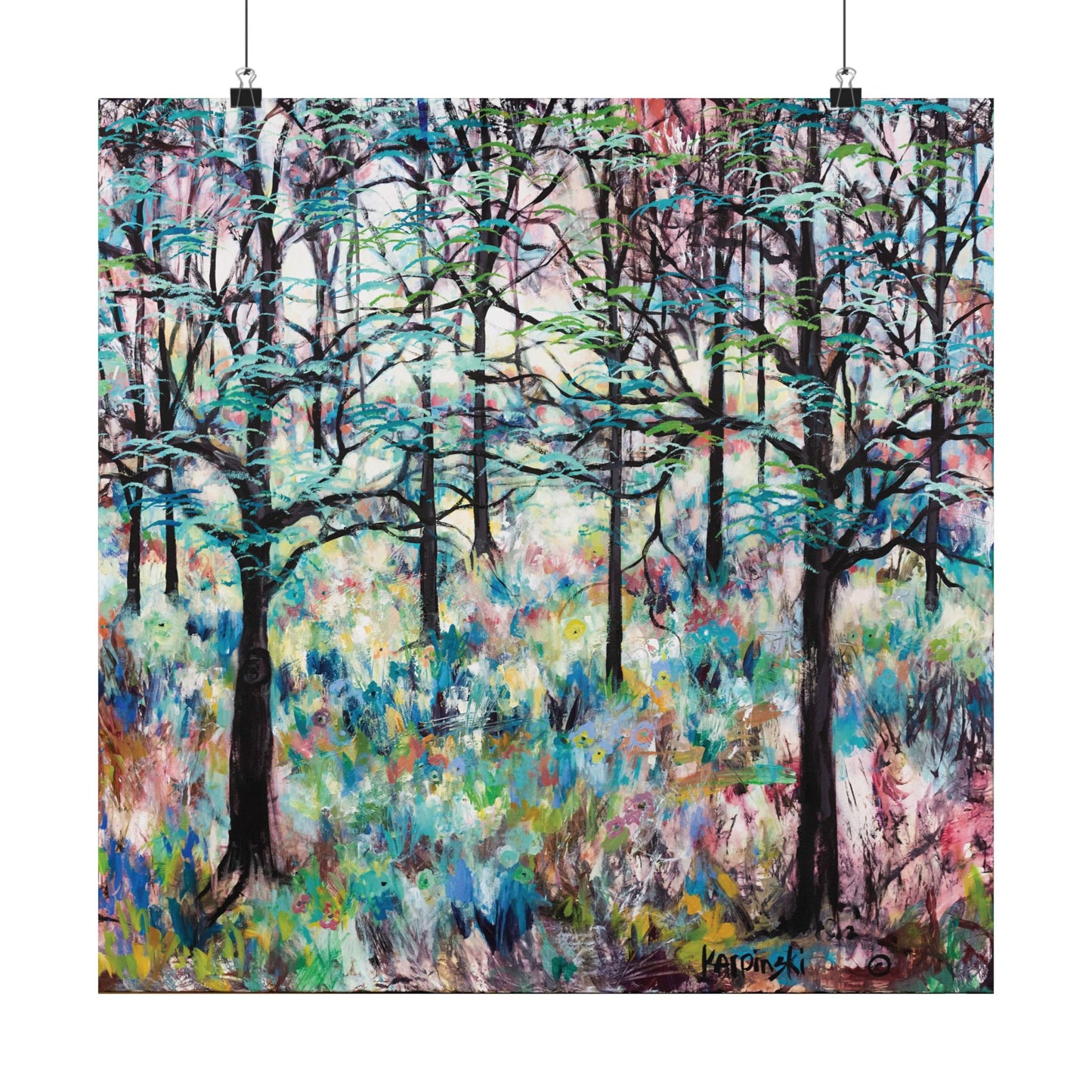 Matte Landscape Poster Print Nature Art Artist Artwork - Forest by Leslie Karpinski