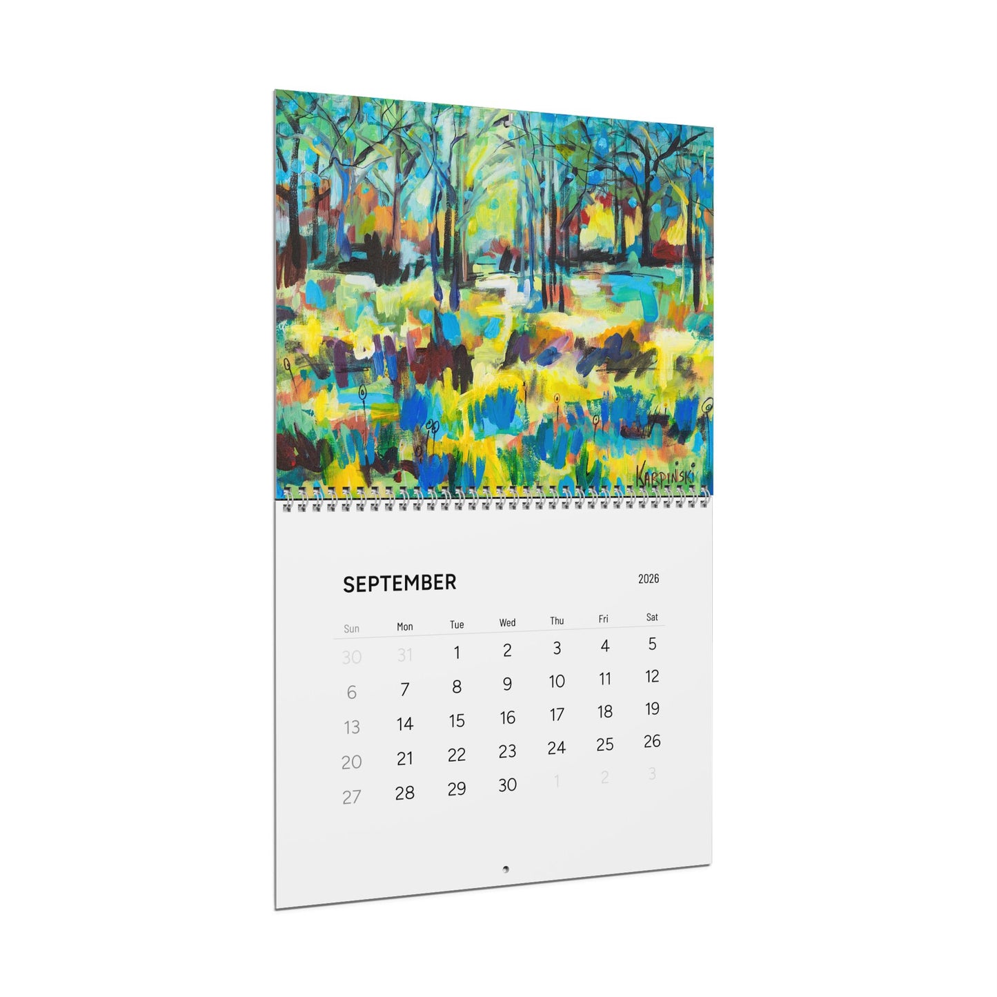 Leslie Karpinski Art Wall Calendar 2026