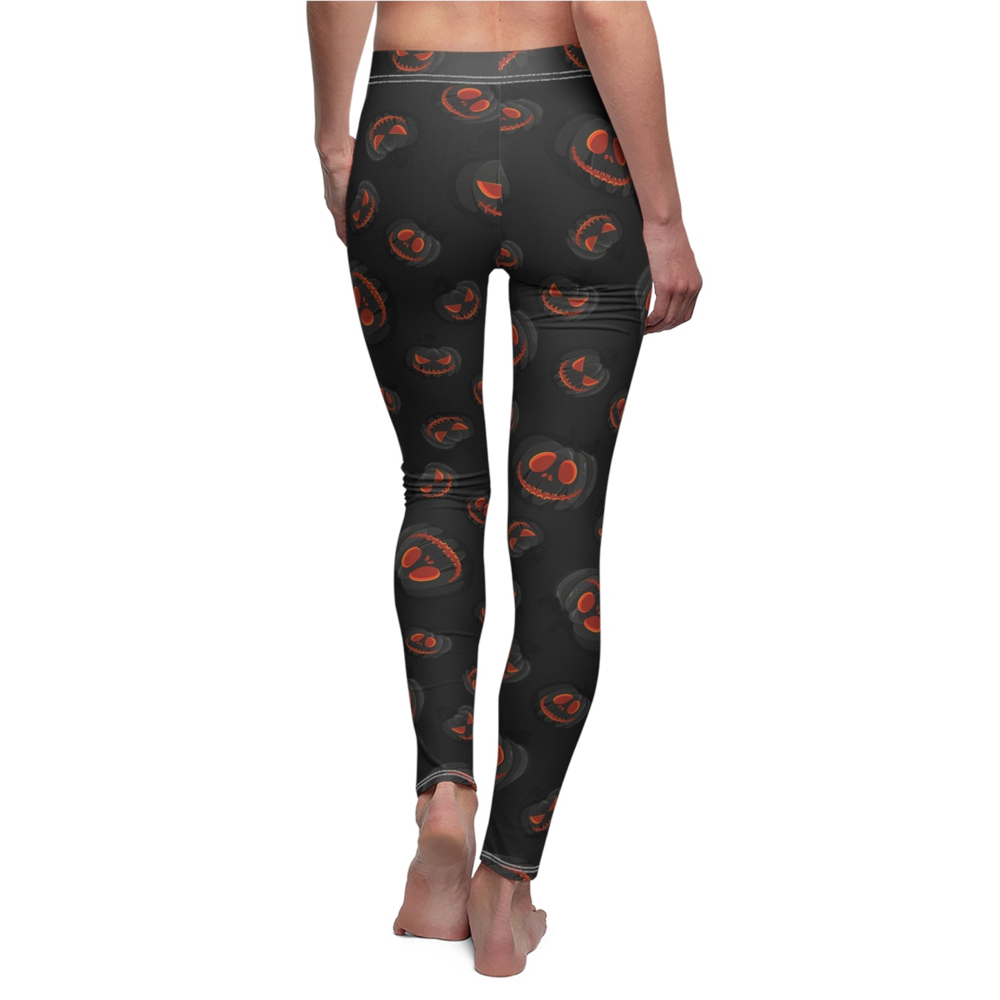 Halloween Pumpkin Jack o Lantern Pants Womens Leggings - Saiko Studio