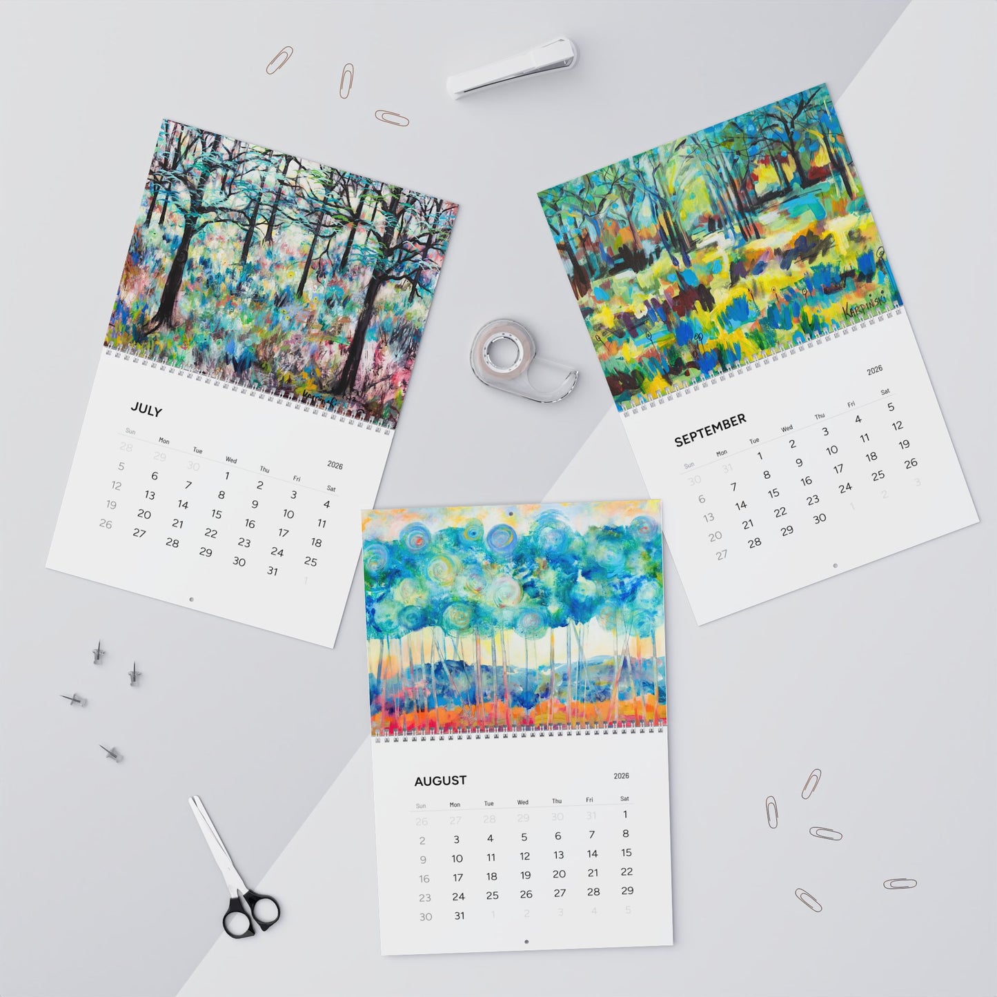 Leslie Karpinski Art Wall Calendar 2026
