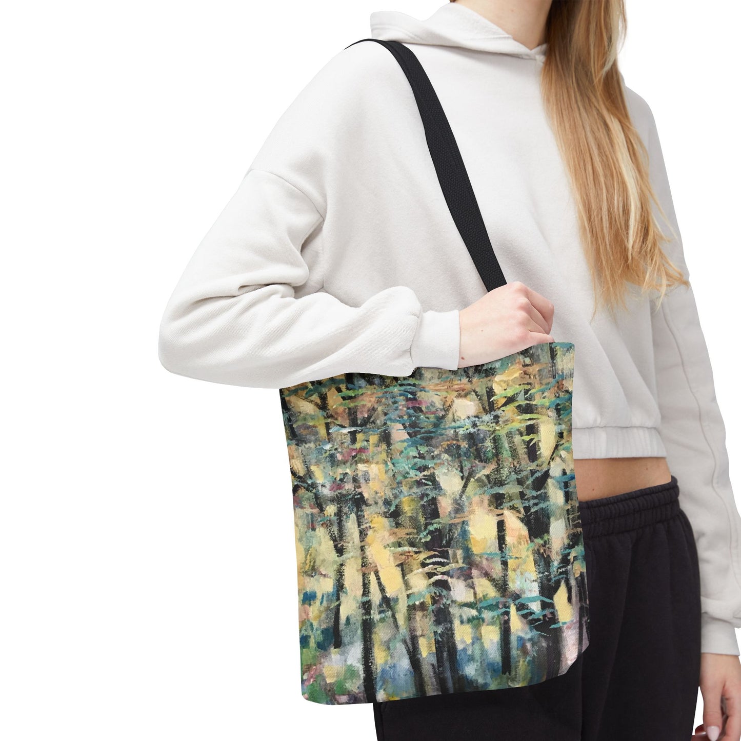 Golden Tree Landscape Art Canvas Tote Bag - Leslie Karpinski