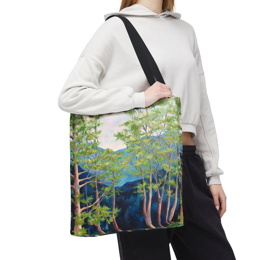 Strong Tree Landscape Art Tote Bag - Leslie Karpinski