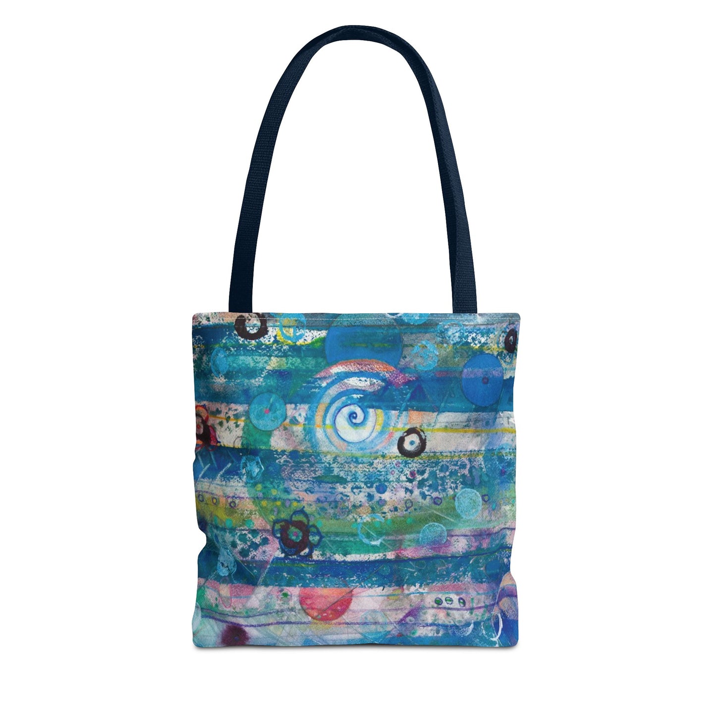 Celestial Sky Abstract Art Canvas Tote Bag - Leslie Karpinski