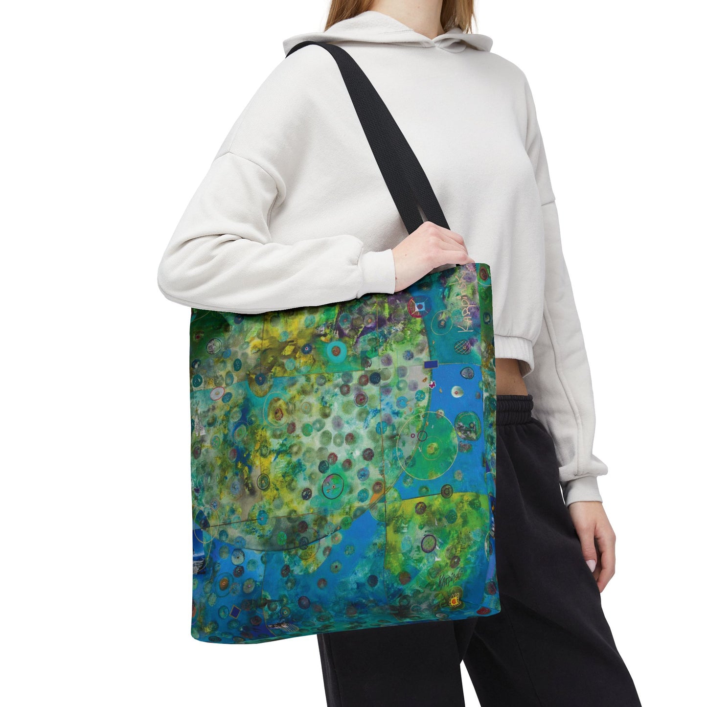 Earth Art Canvas Shopping Tote Bag - Leslie Karpinski
