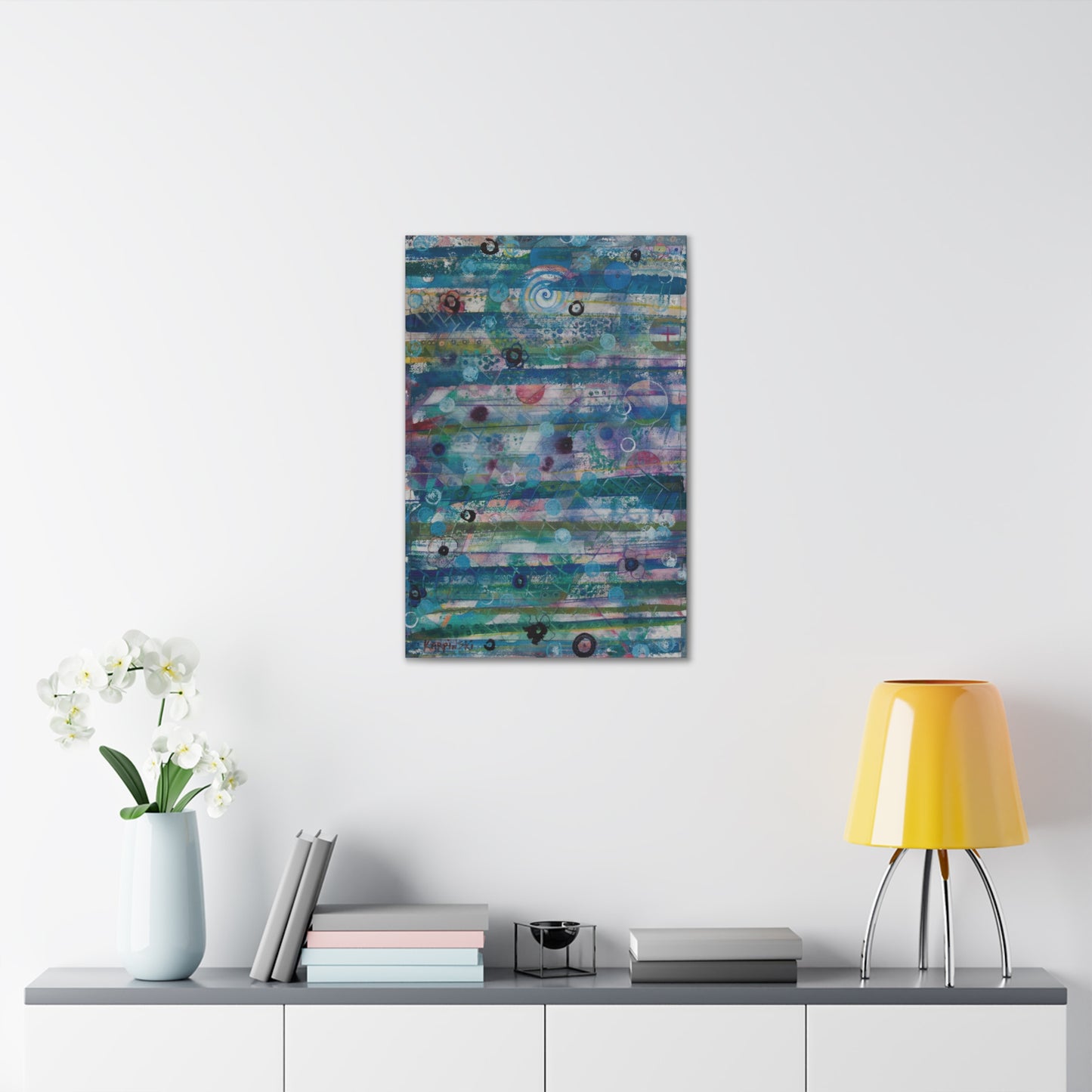 Abstract Canvas Wall Art Print Wall Decor - Celestial Sky by Leslie Karpinski