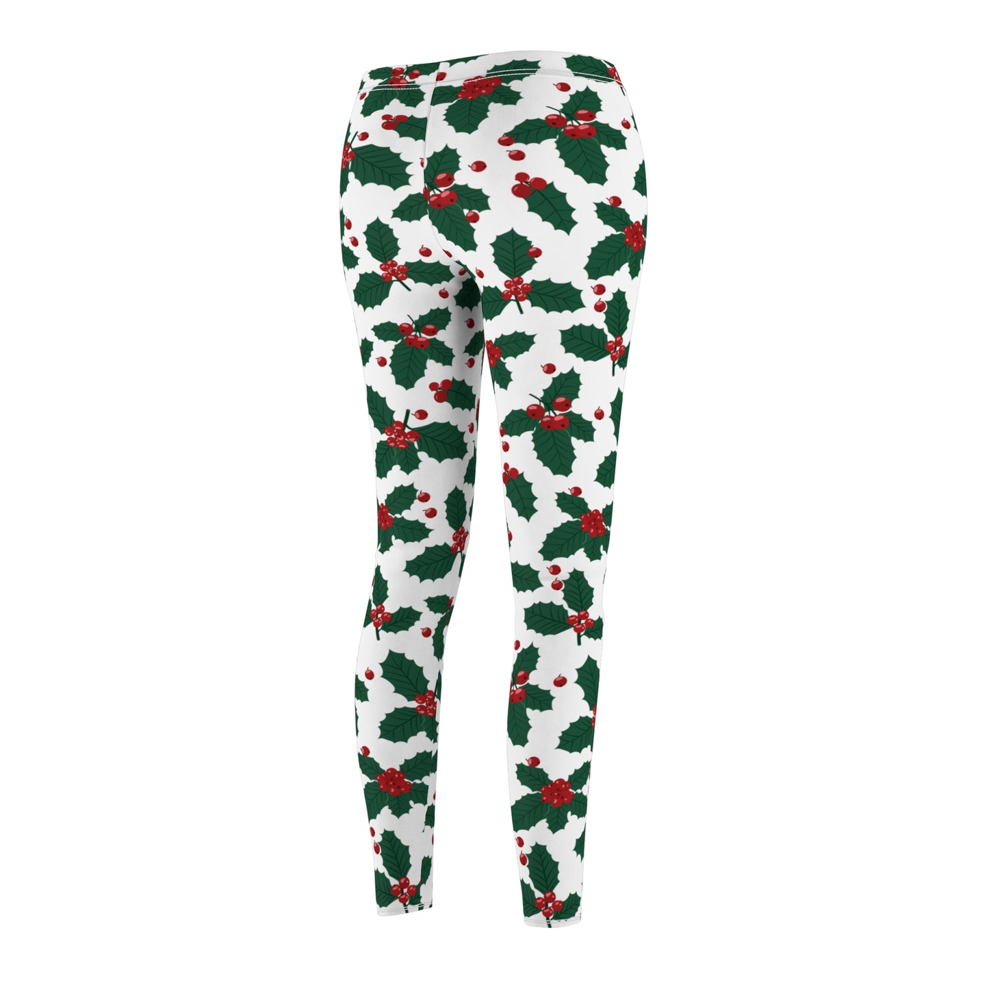 Holiday Holly Womens Christmas Leggings - Saiko Studio