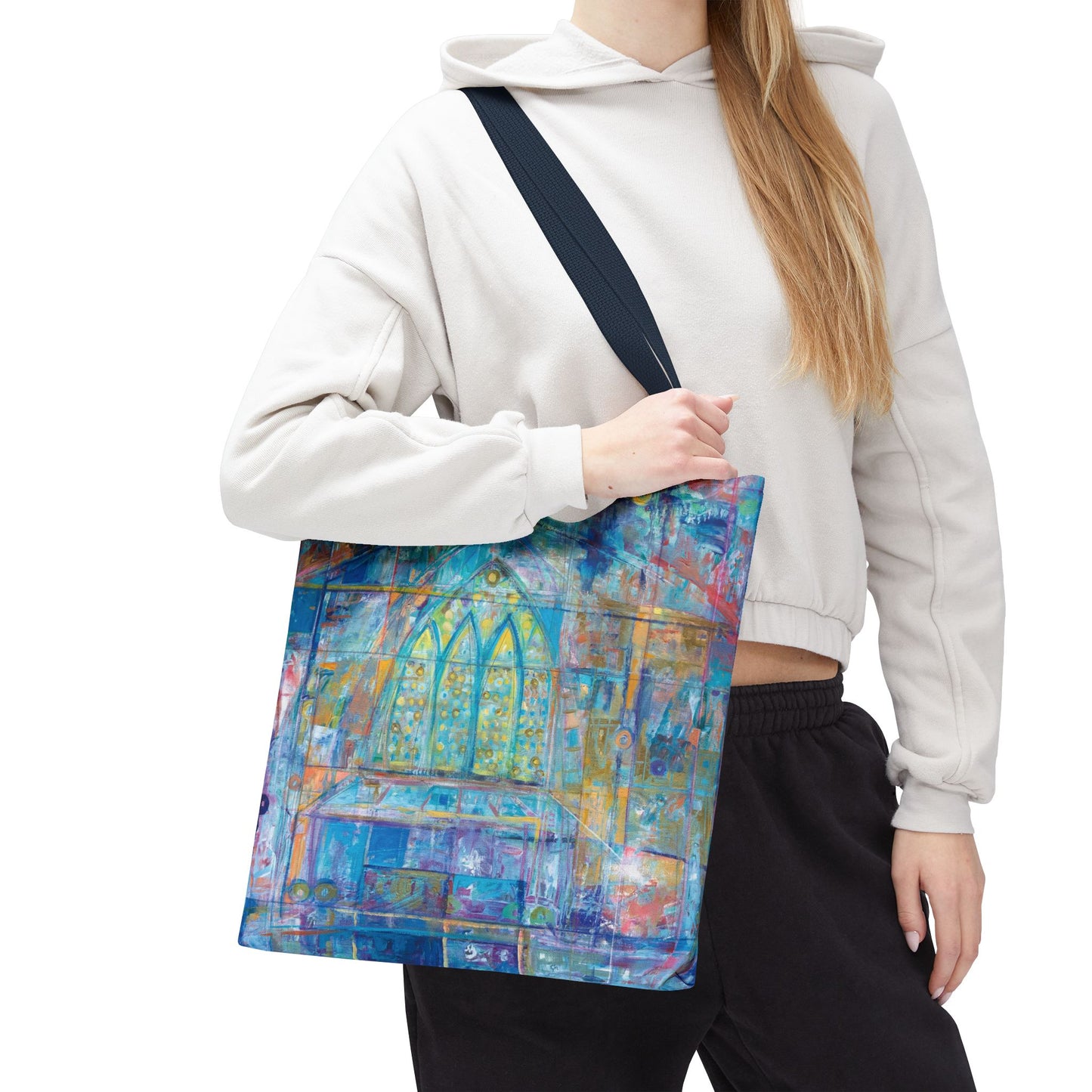 Color of Light Abstract Art Canvas Tote Bag - Leslie Karpinski