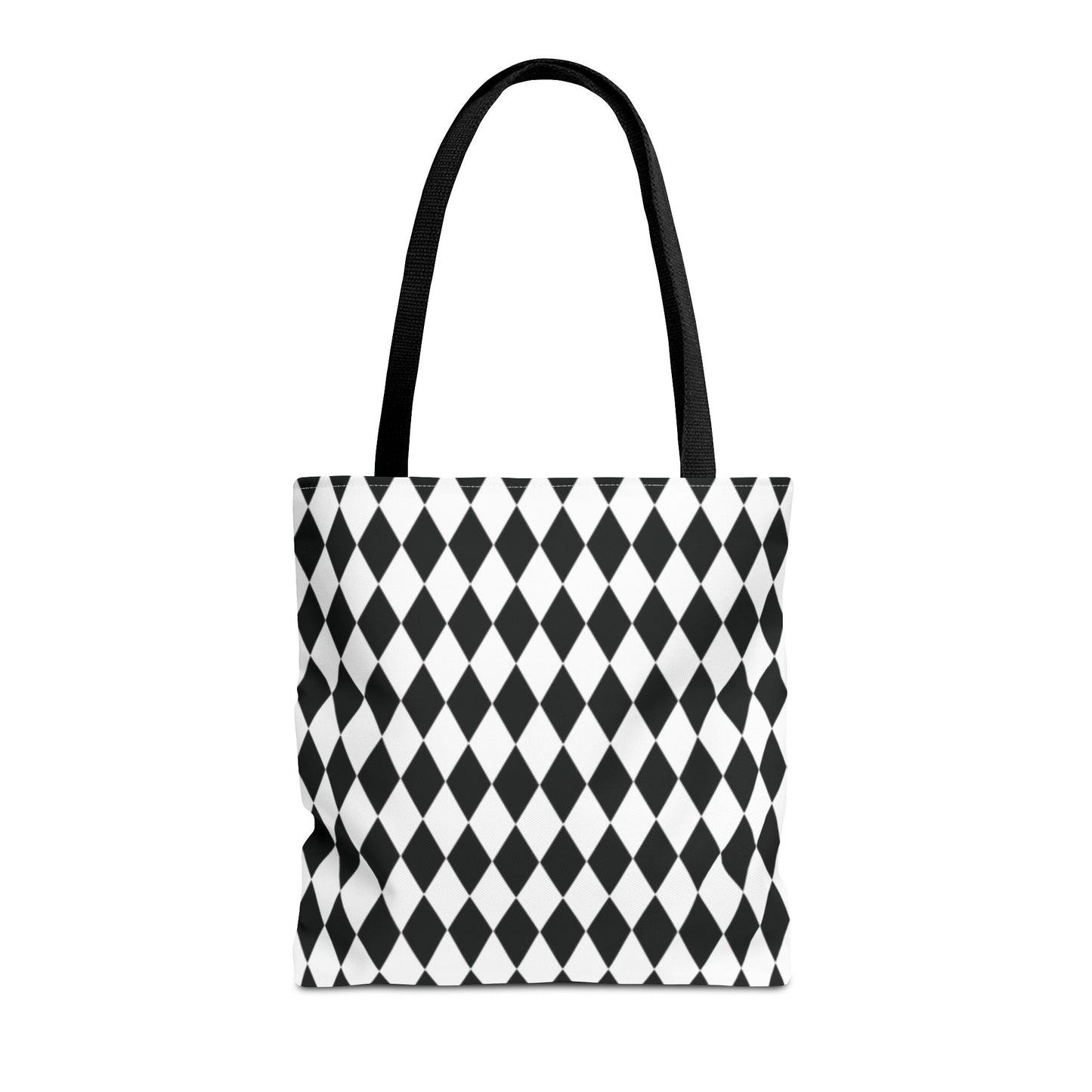 Black White Harlequin Canvas Tote Bag - Saiko Studio