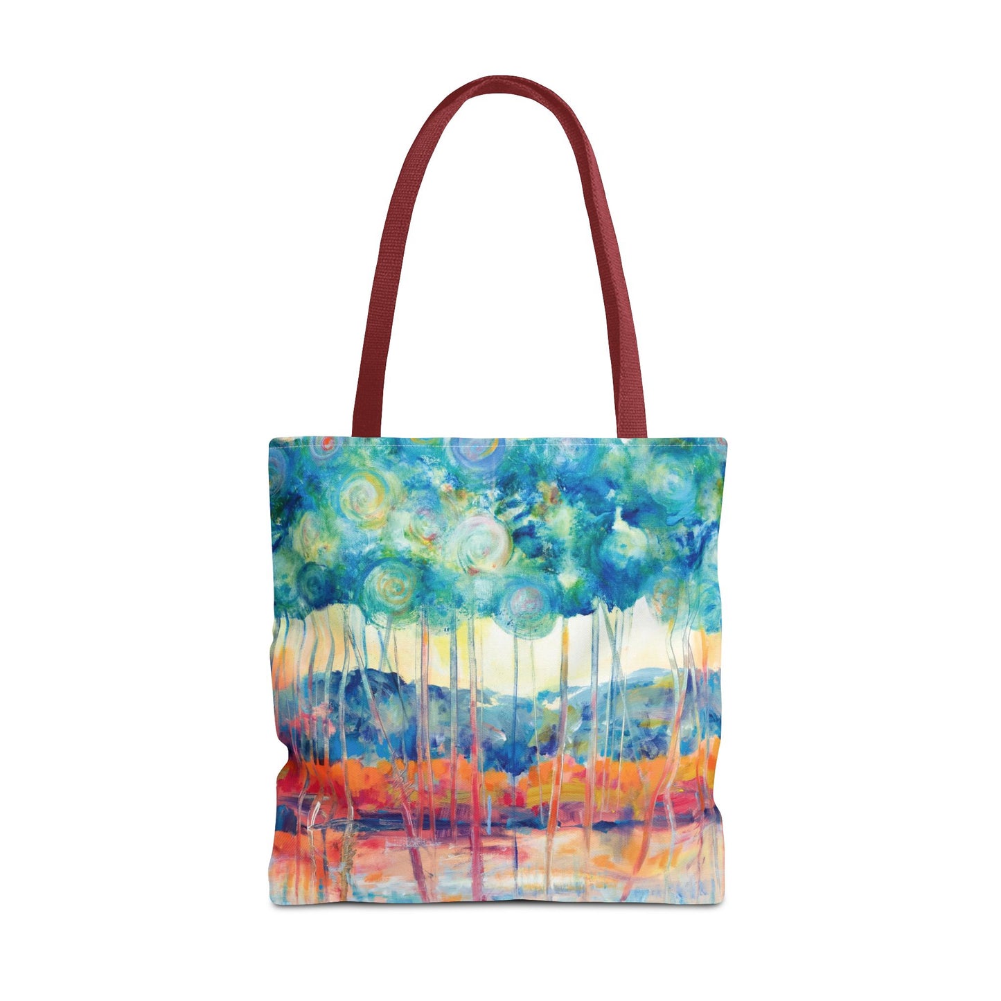 Nature Landscape Art Tote Bag Canvas Shopping Bag - Canopy At Sunset by Leslie Karpinski