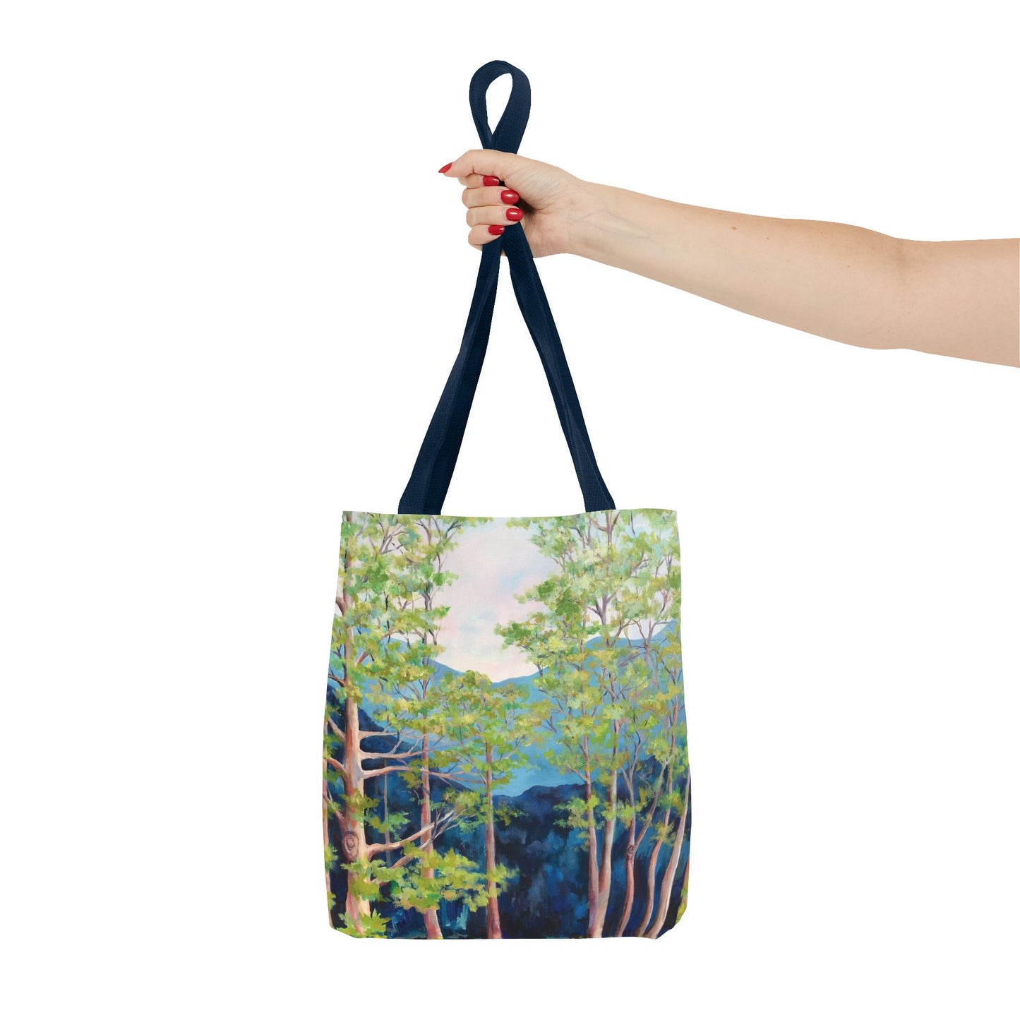 Tree Landscape Art Tote Bag Canvas Shopping Bag - Strong Tree by Leslie Karpinski