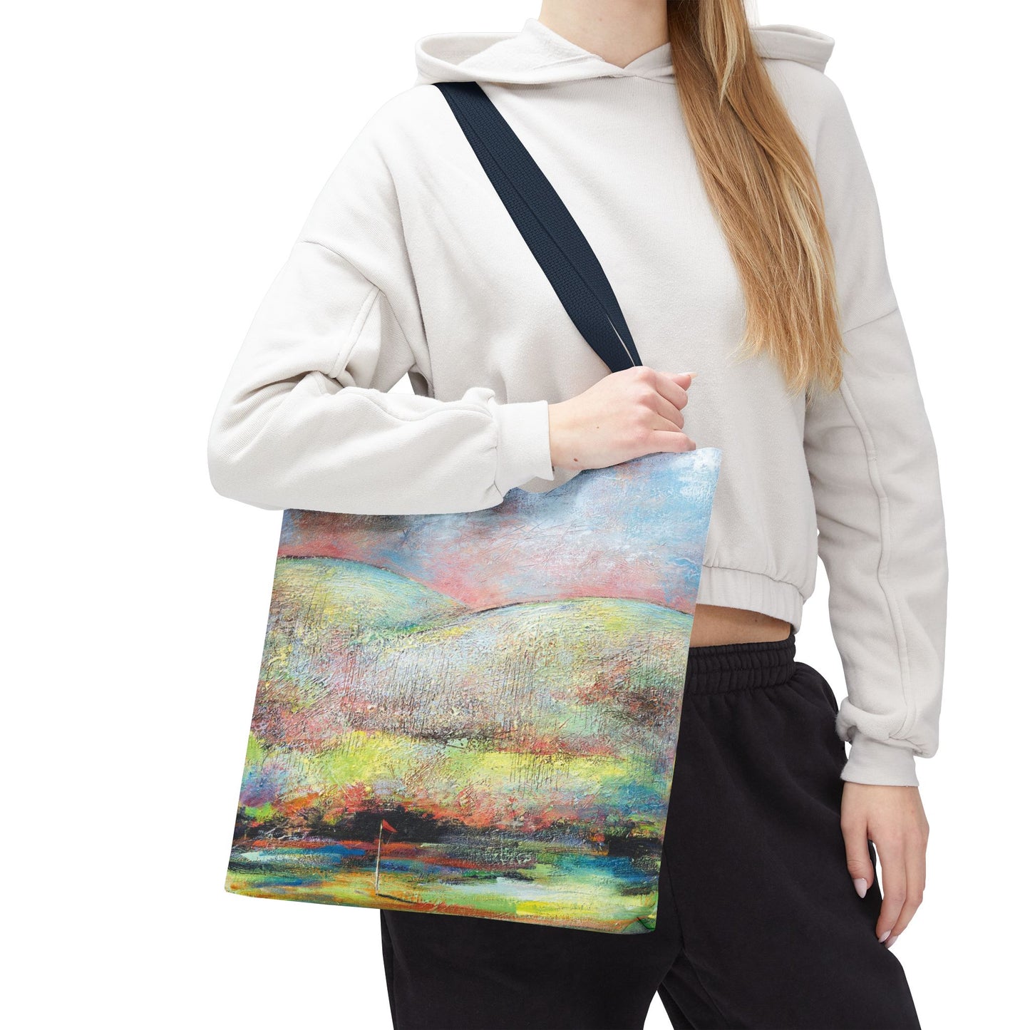 Making the Putt 2 Golf Canvas Tote Bag - Leslie Karpinski