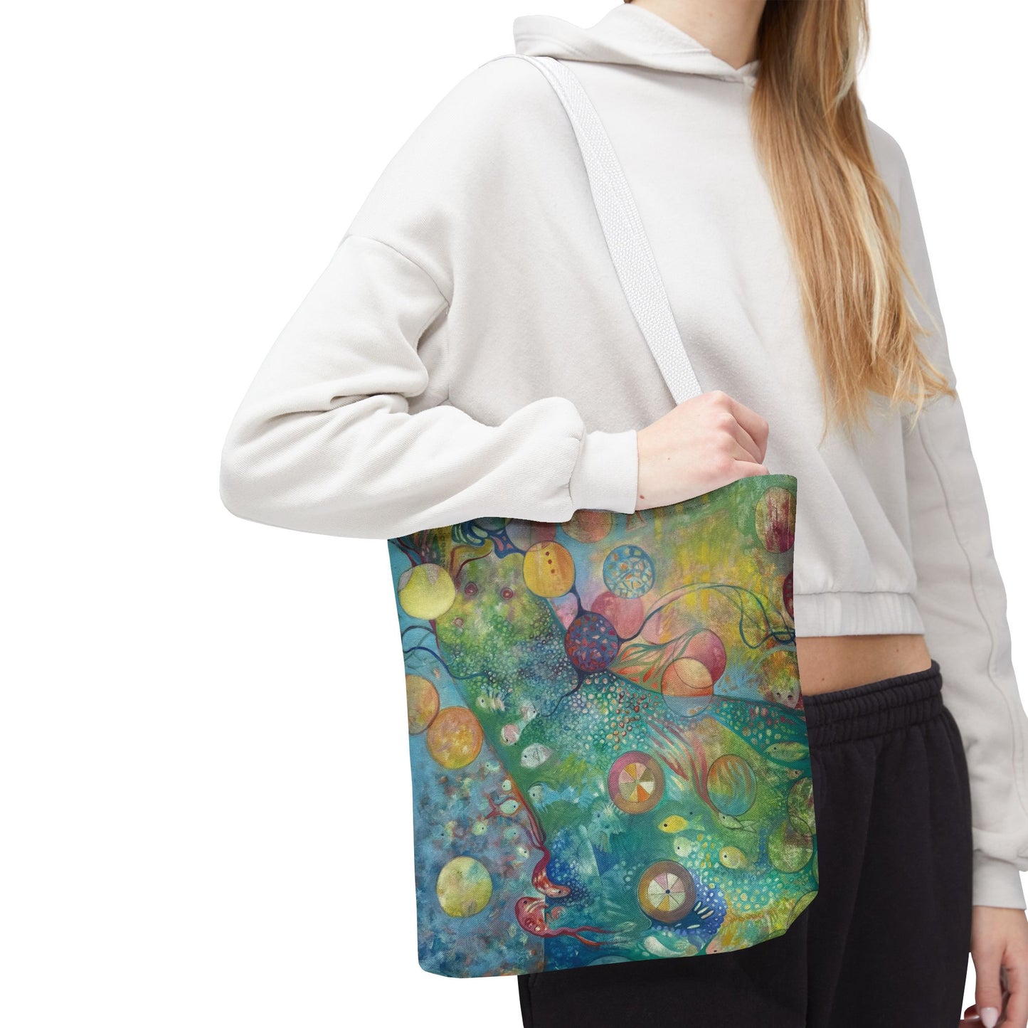 Secret Life of Colors Canvas Art Tote Bag - Leslie Karpinski