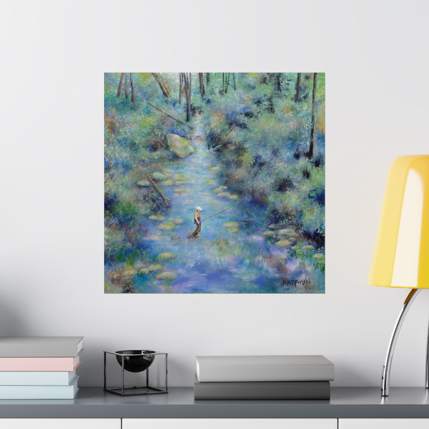 River Art Poster Print Nature Artwork Landscape Painting - River Wonders by Leslie Karpinski