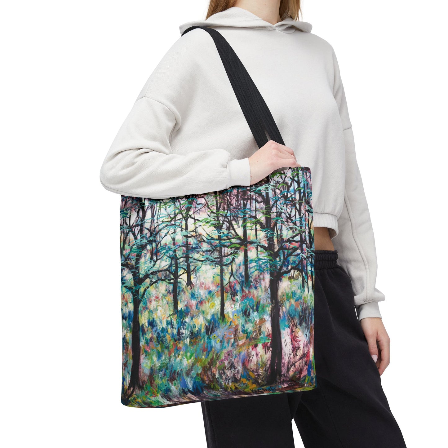 Forest Landscape Art Canvas Tote Bag - Leslie Karpinski