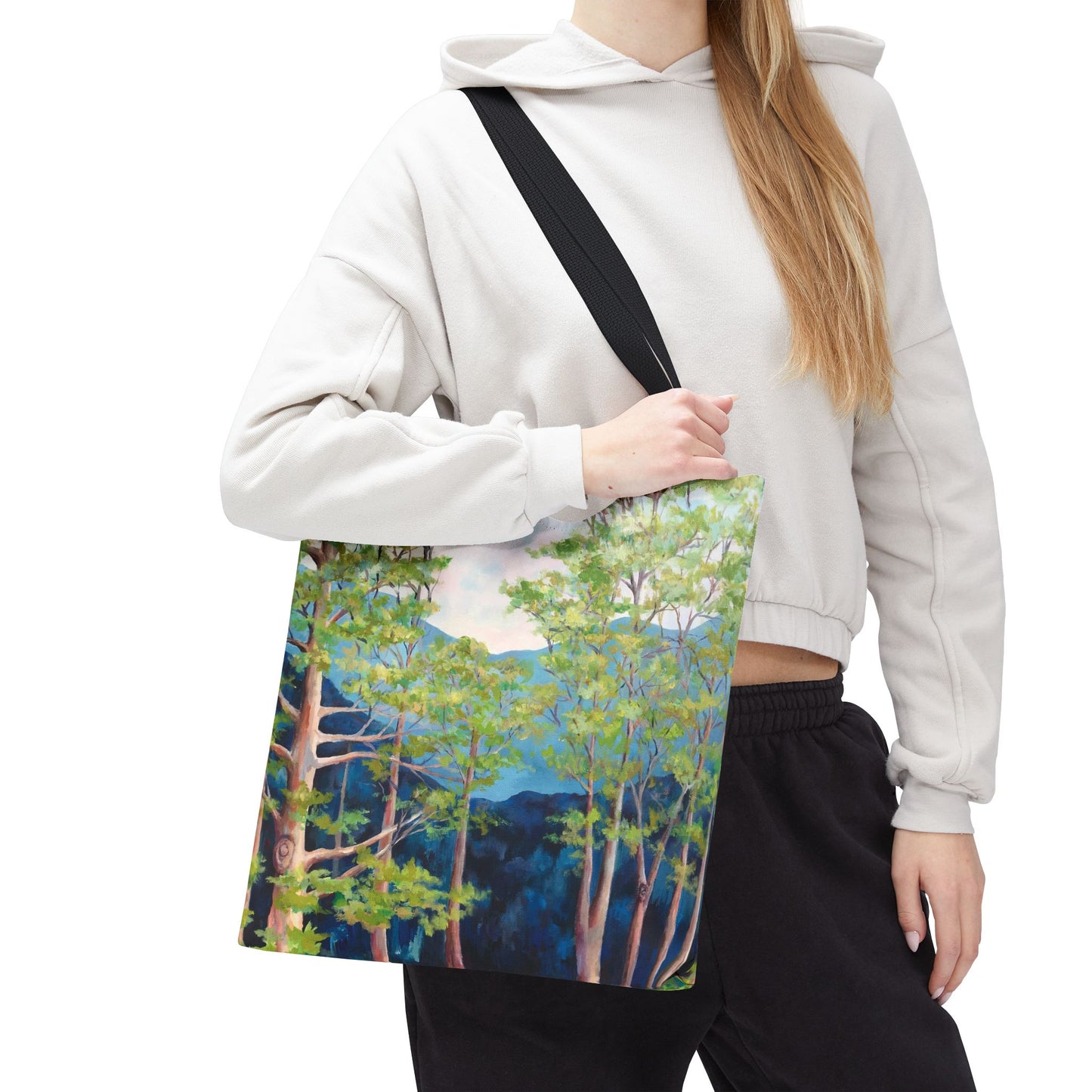 Tree Landscape Art Canvas Shopping Tote Bag  - Strong Tree - Leslie Karpinski