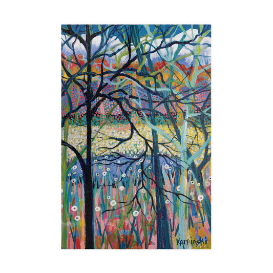 Tree Landscape Nature Art Adult Wood Jigsaw Puzzle - Stillness by Leslie Karpinski