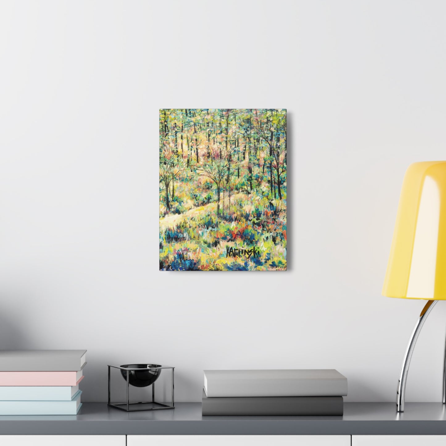 Fall Colors Nature Canvas Landscape Wall Art for Home - Reynolda Gardens 2 by Leslie Karpinski