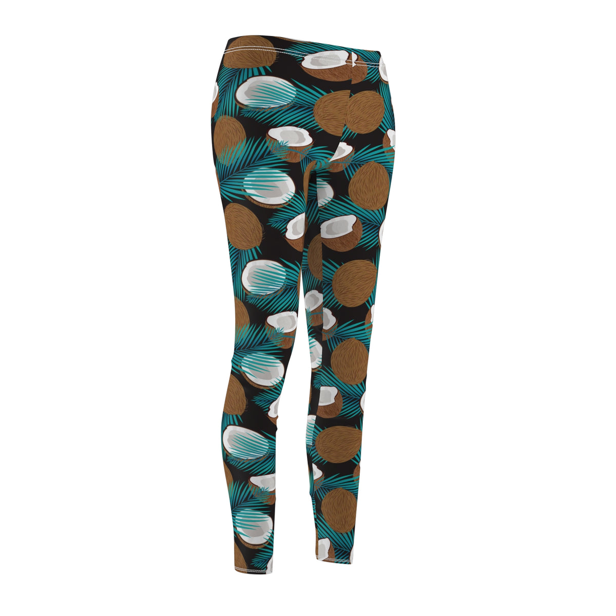 Coconut Palm Print Womens Stretch Pants Leggings