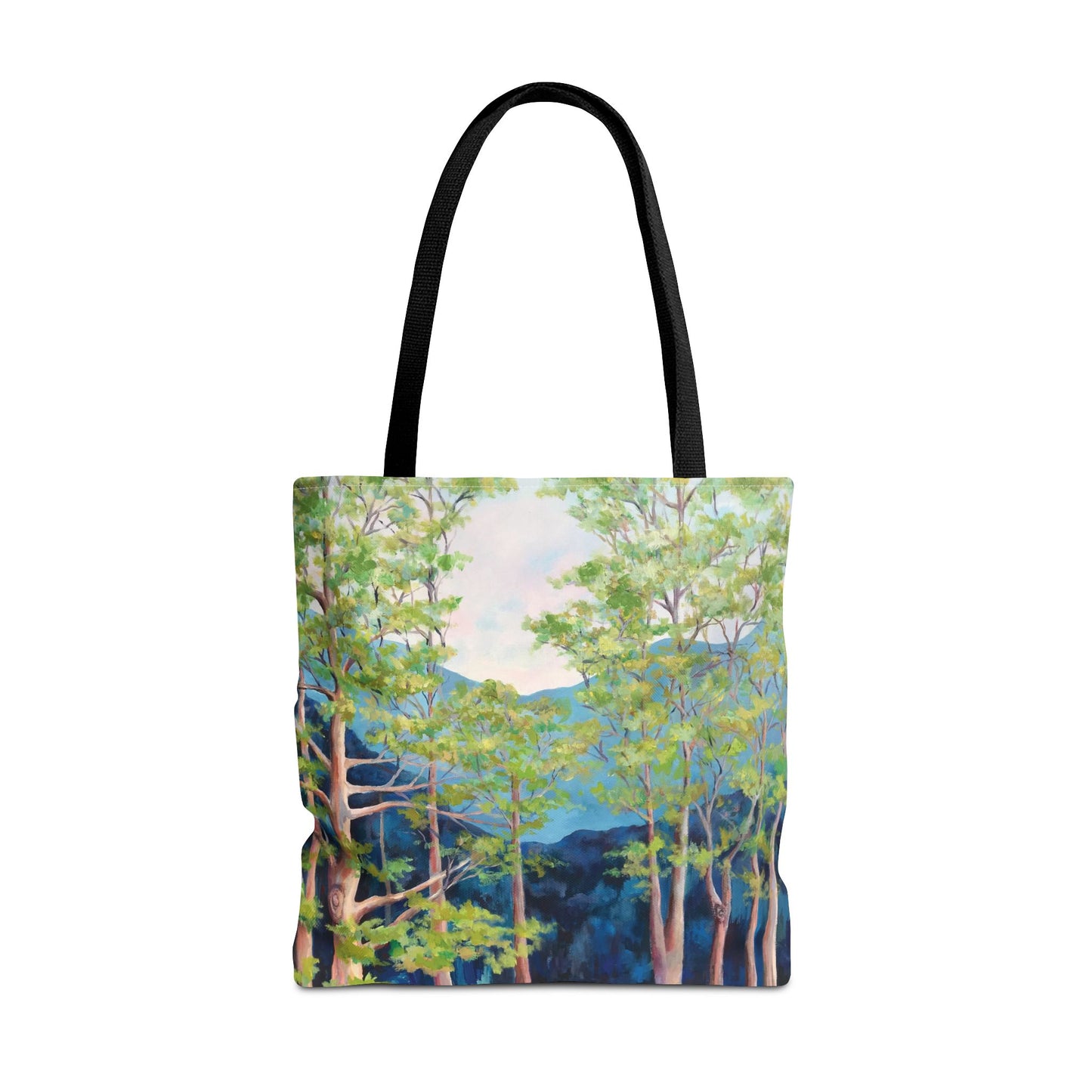 Tree Landscape Art Tote Bag Canvas Shopping Bag - Strong Tree by Leslie Karpinski