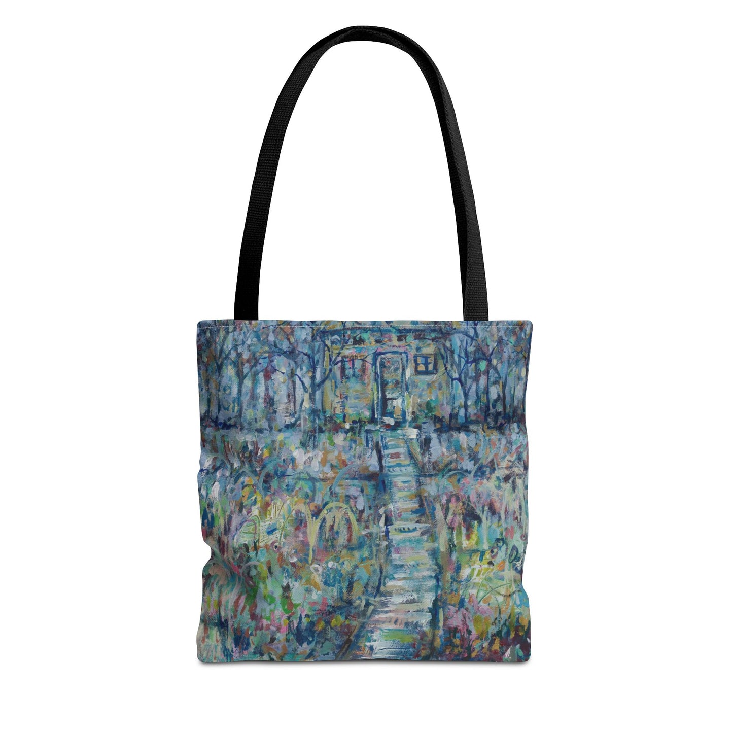 Landscape Tree Nature Art Canvas Tote Bag - Climbing to a Higher Place - Leslie Karpinski
