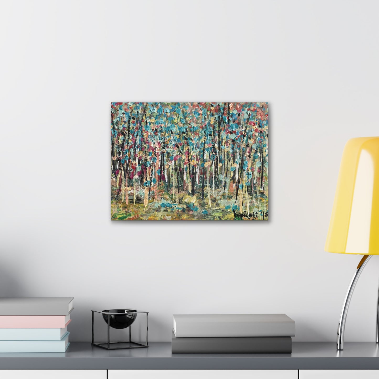 Nature Landscape Wall Art For Home Fine Art Canvas Print - Colorful Landscape by Leslie Karpinski