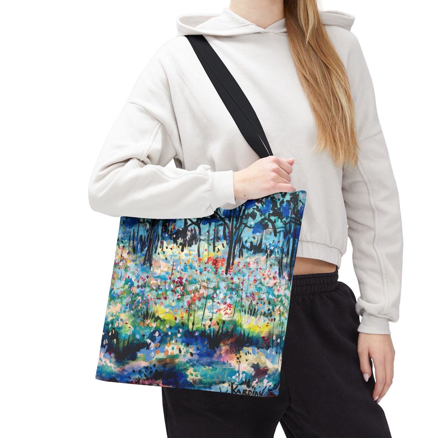 Dotted Landscape Art Canvas Tote Bag - Leslie Karpinski