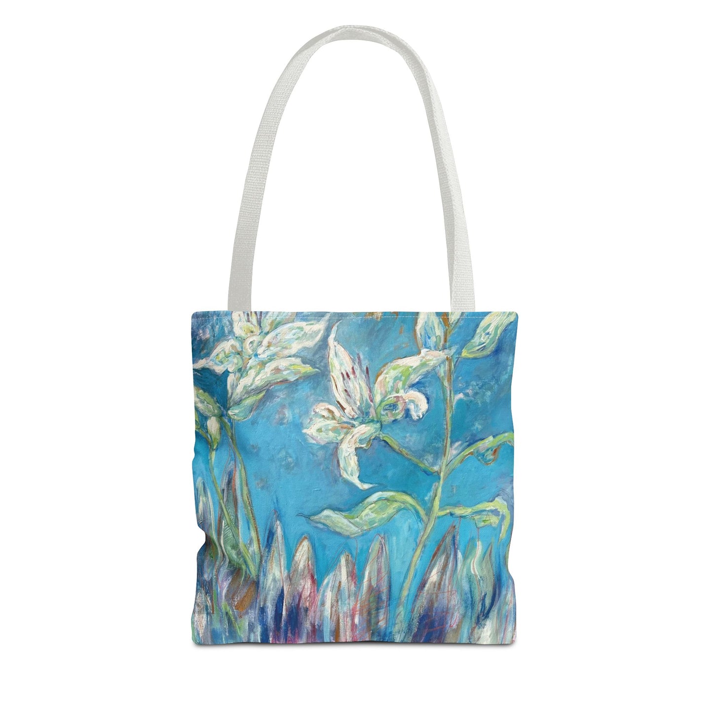 Full Bloom Floral Canvas Art Tote Bag - Leslie Karpinski