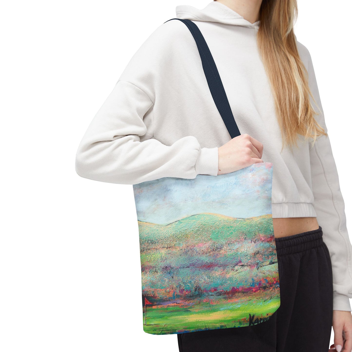 Making the Putt Golf Canvas Tote Bag  - Leslie Karpinski