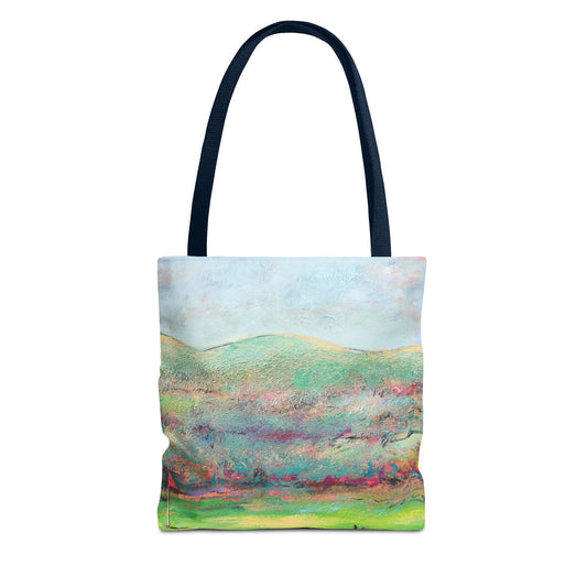 Golf Landscape Canvas Tote Bag - Making the Putt 1 - Leslie Karpinski