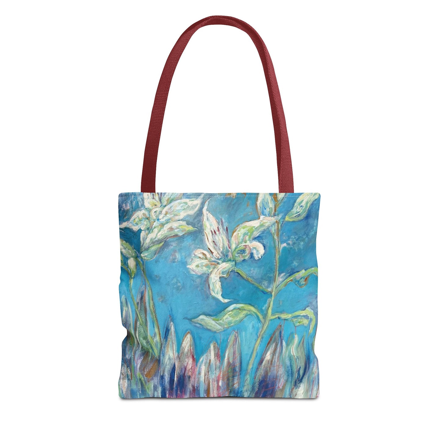 Full Bloom Floral Canvas Art Tote Bag - Leslie Karpinski