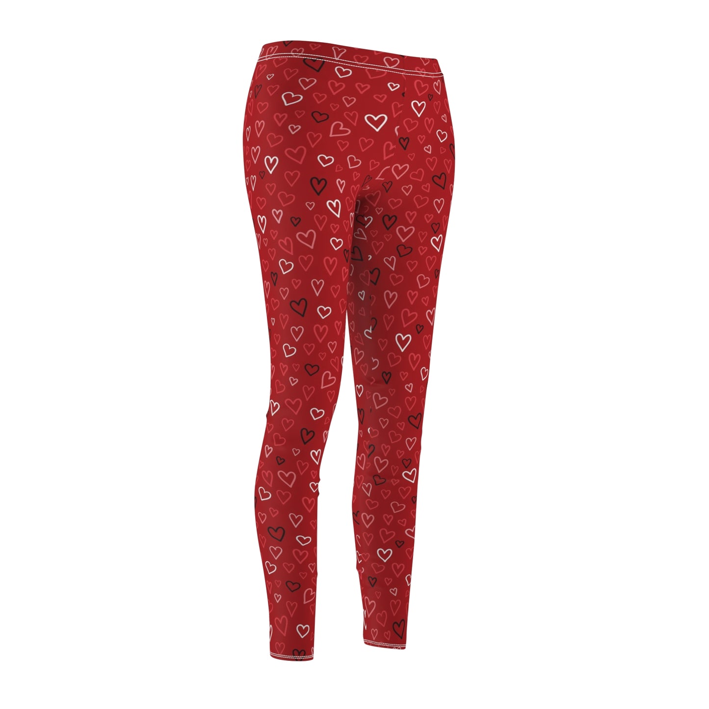 Heart Womens Valentines Leggings Yoga Pants - Saiko Studio