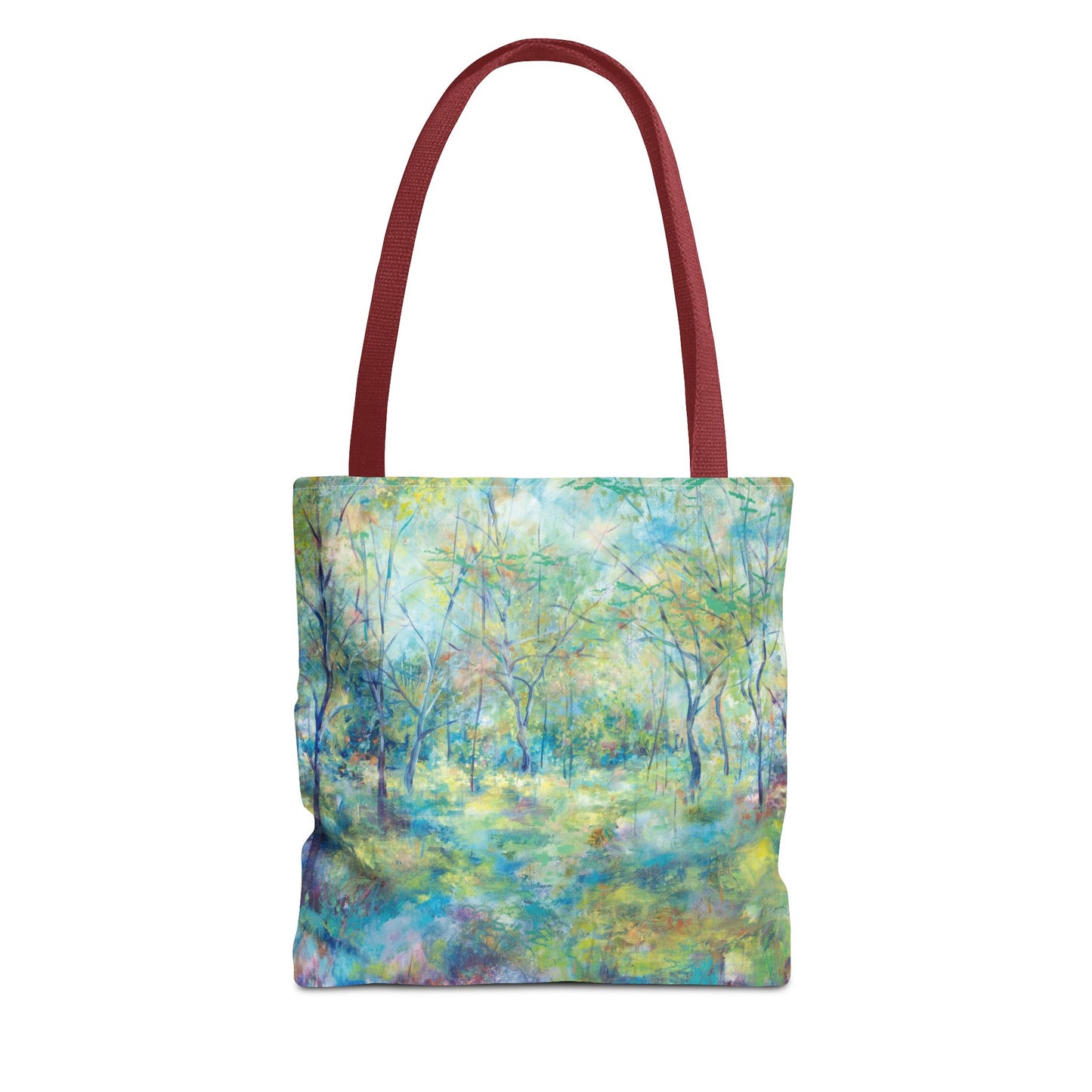 12 Sacred Trees Landscape Art Tote Bag - Leslie Karpinski
