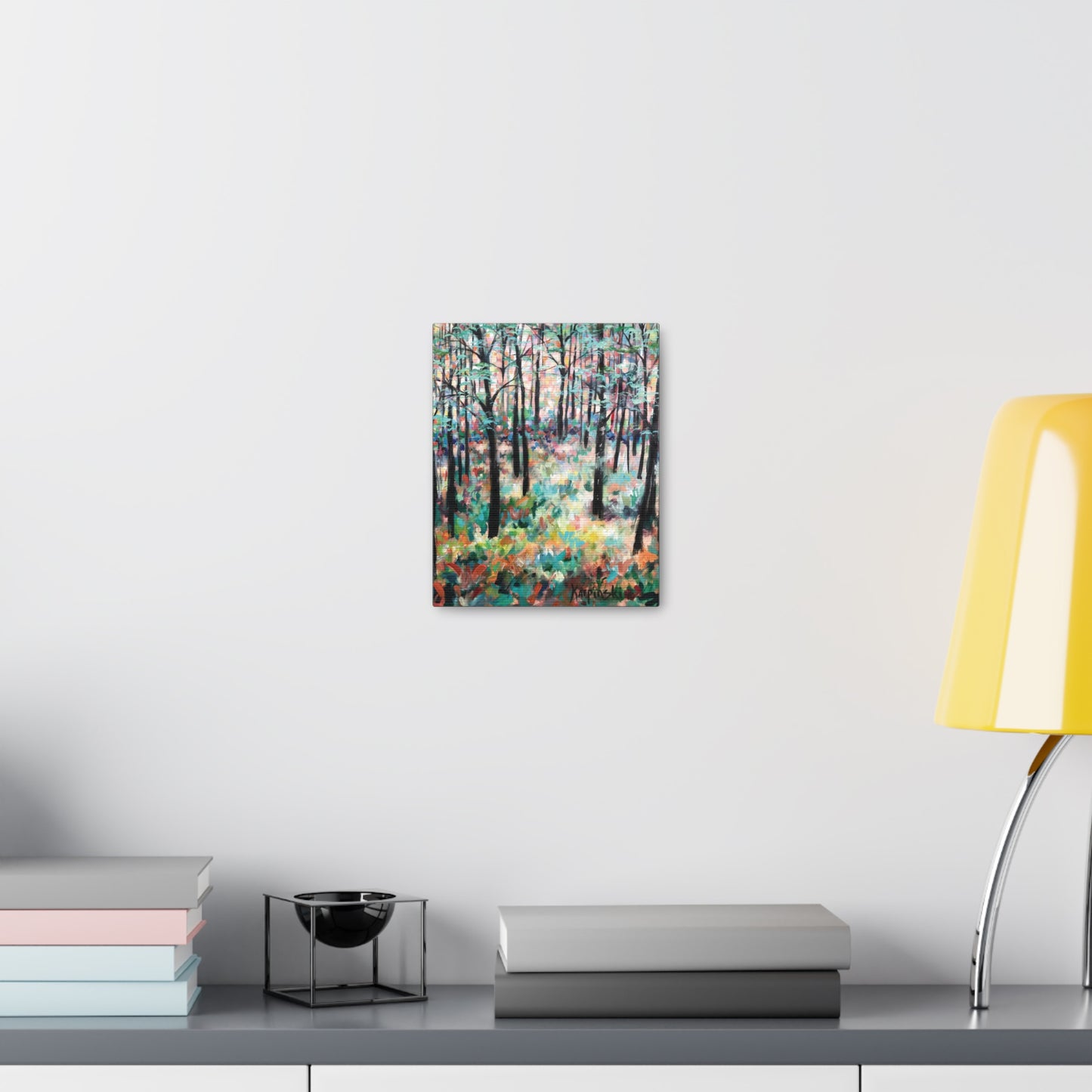 Nature Landscape Forest Colorful Canvas Print Artwork - Trees of Hope by Leslie Karpinski