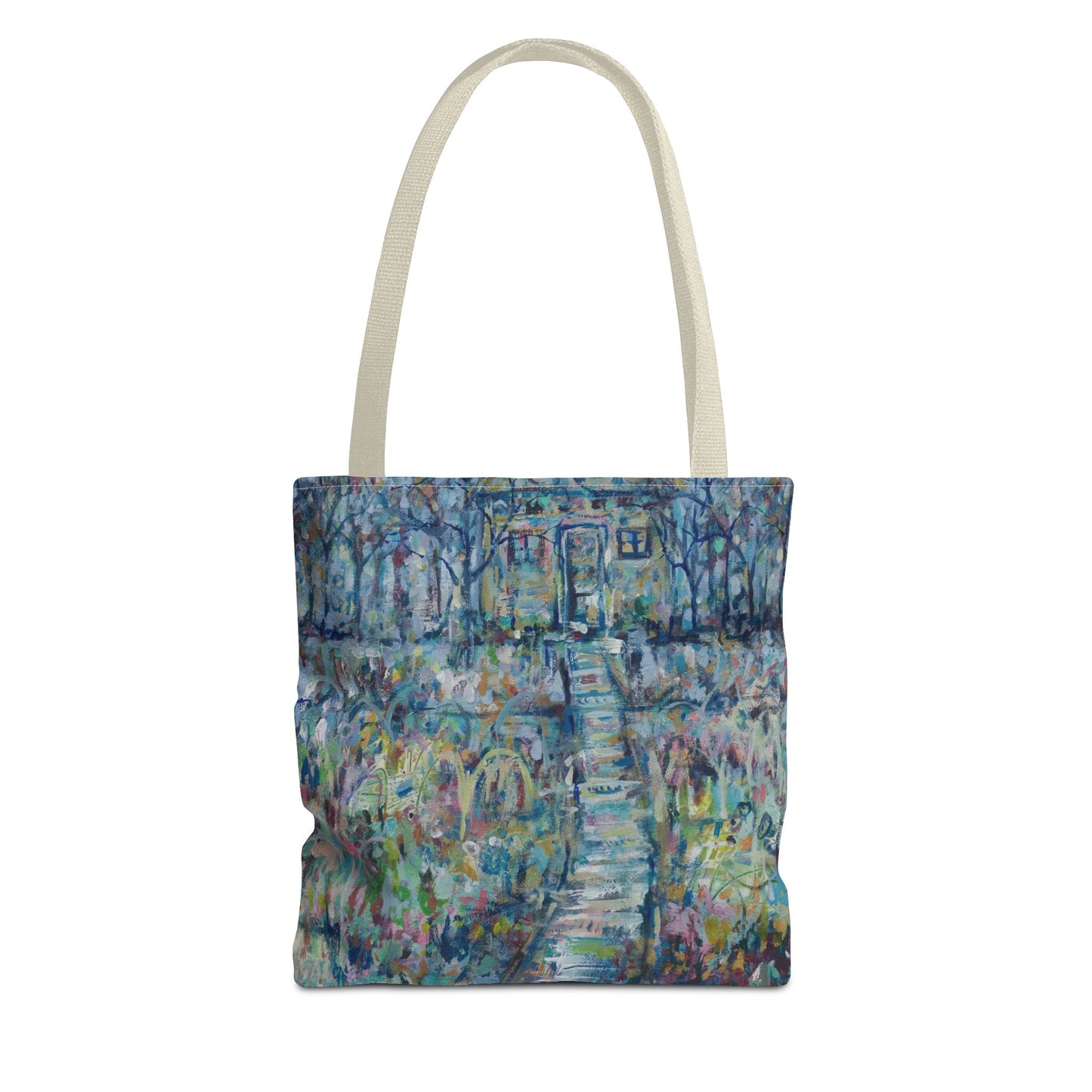 Landscape Tree Nature Art Canvas Tote Bag - Climbing to a Higher Place - Leslie Karpinski