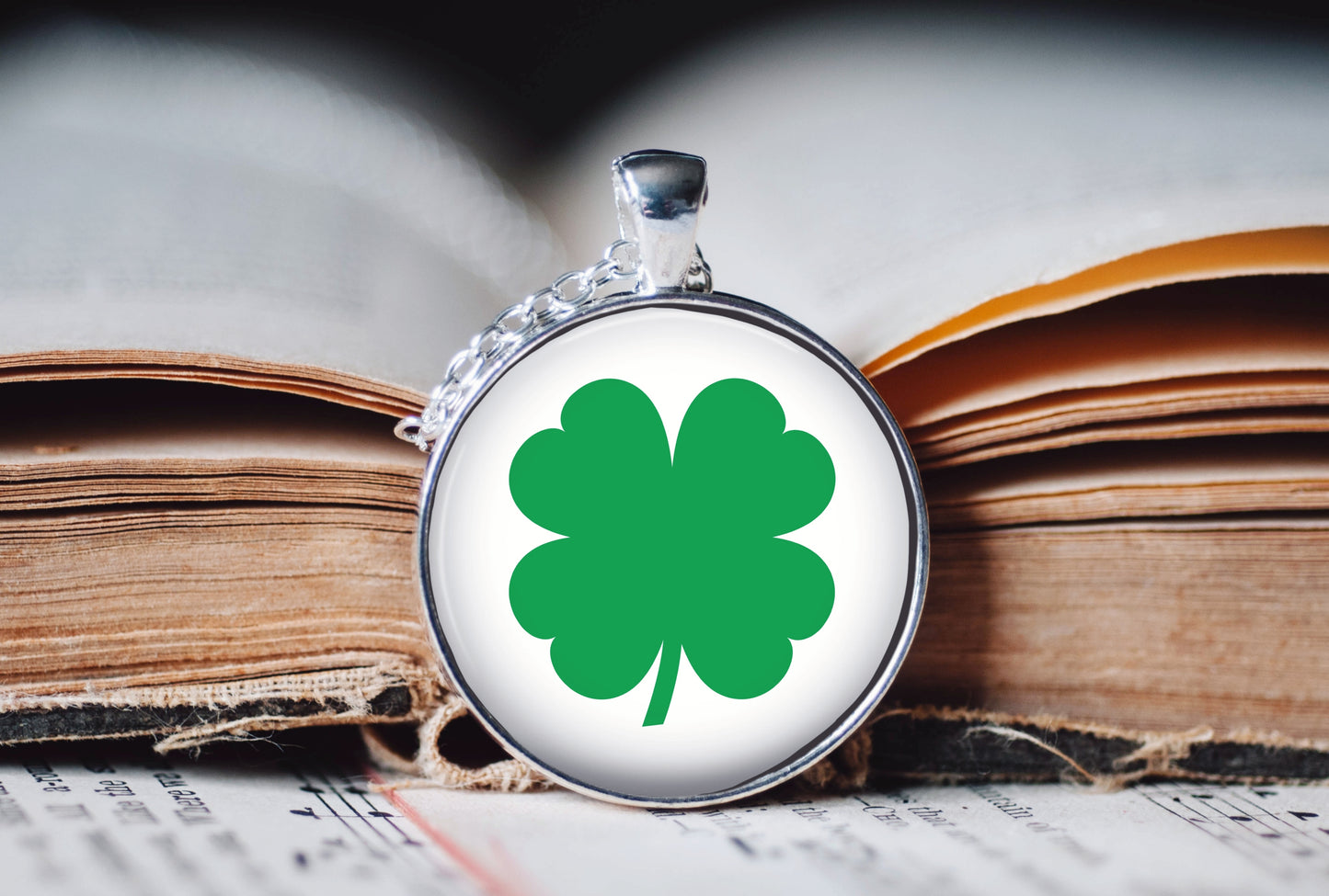 Shamrock St Patricks Day 4 Leaf Clover Stud Dangle Earrings Necklace - Post Queen