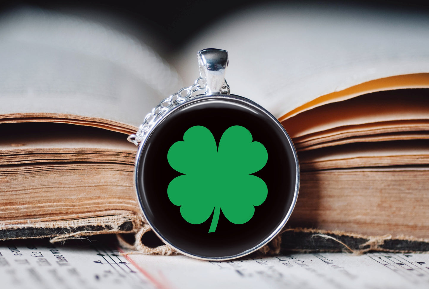 Shamrock St Patricks Day 4 Leaf Clover Stud Dangle Earrings Necklace - Post Queen