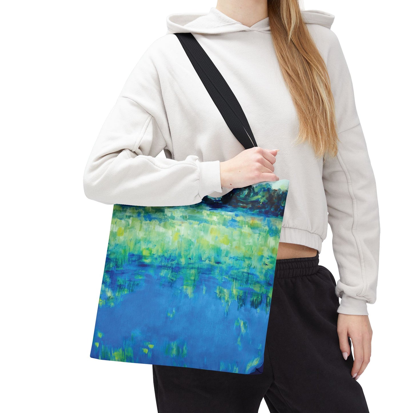 Waters Edge 1 Landscape Art Canvas Tote Bag - Leslie Karpinski