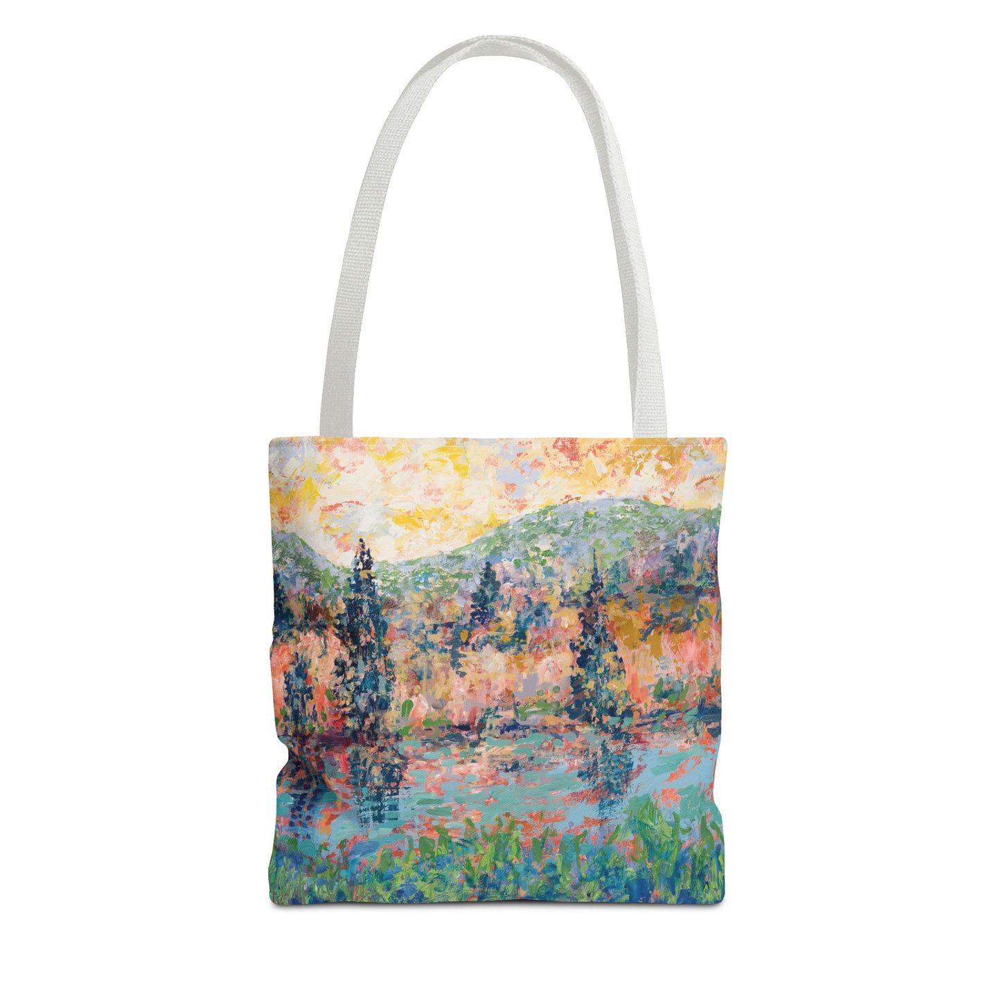 The River People Nature Landscape Art Tote Bag - Leslie Karpinski