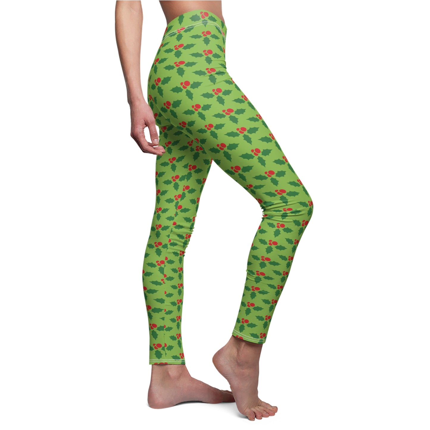 Holly Christmas Womens Leggings Yoga Pants - Saiko Studio