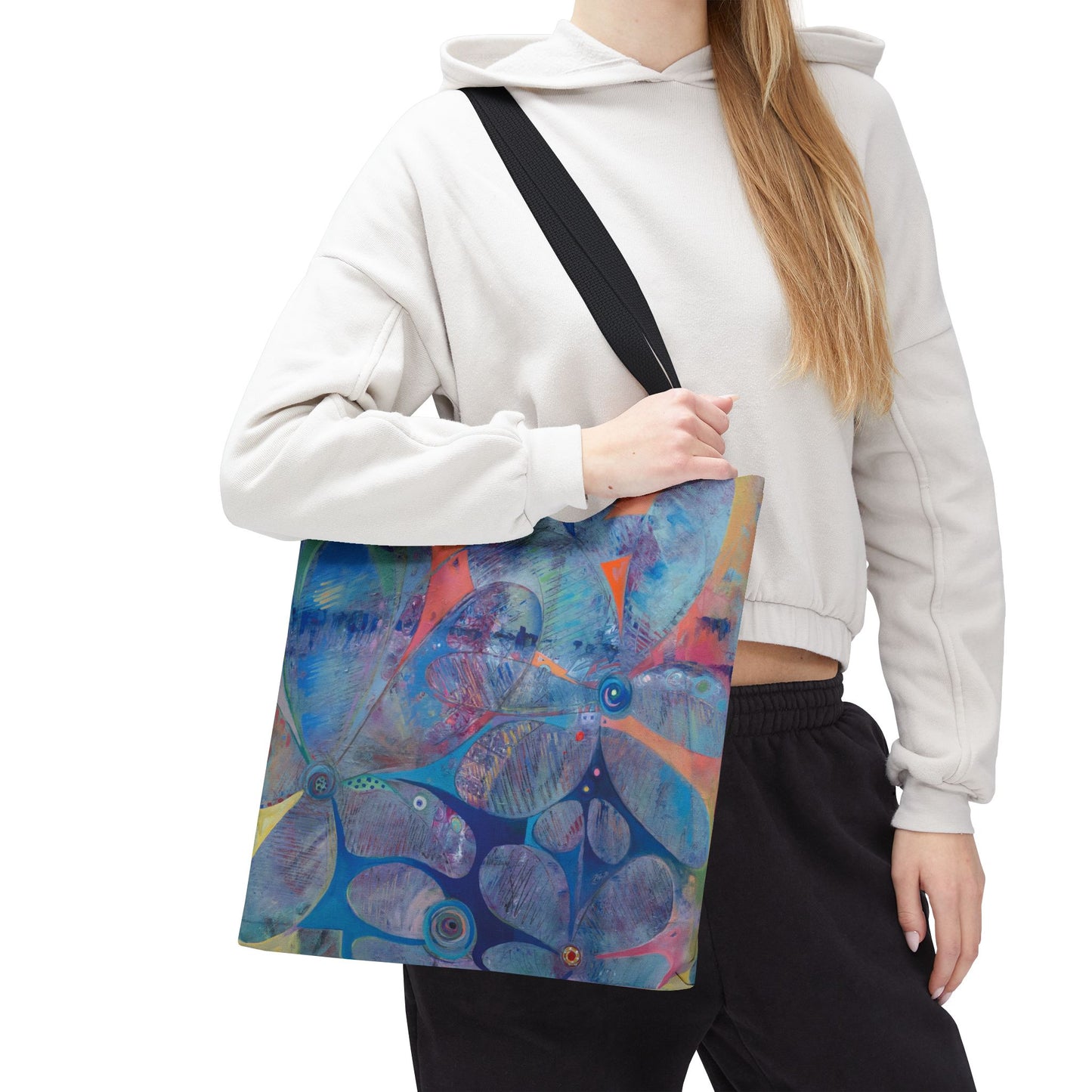 Color of Life Flower Art Canvas Tote Bag - Leslie Karpinski