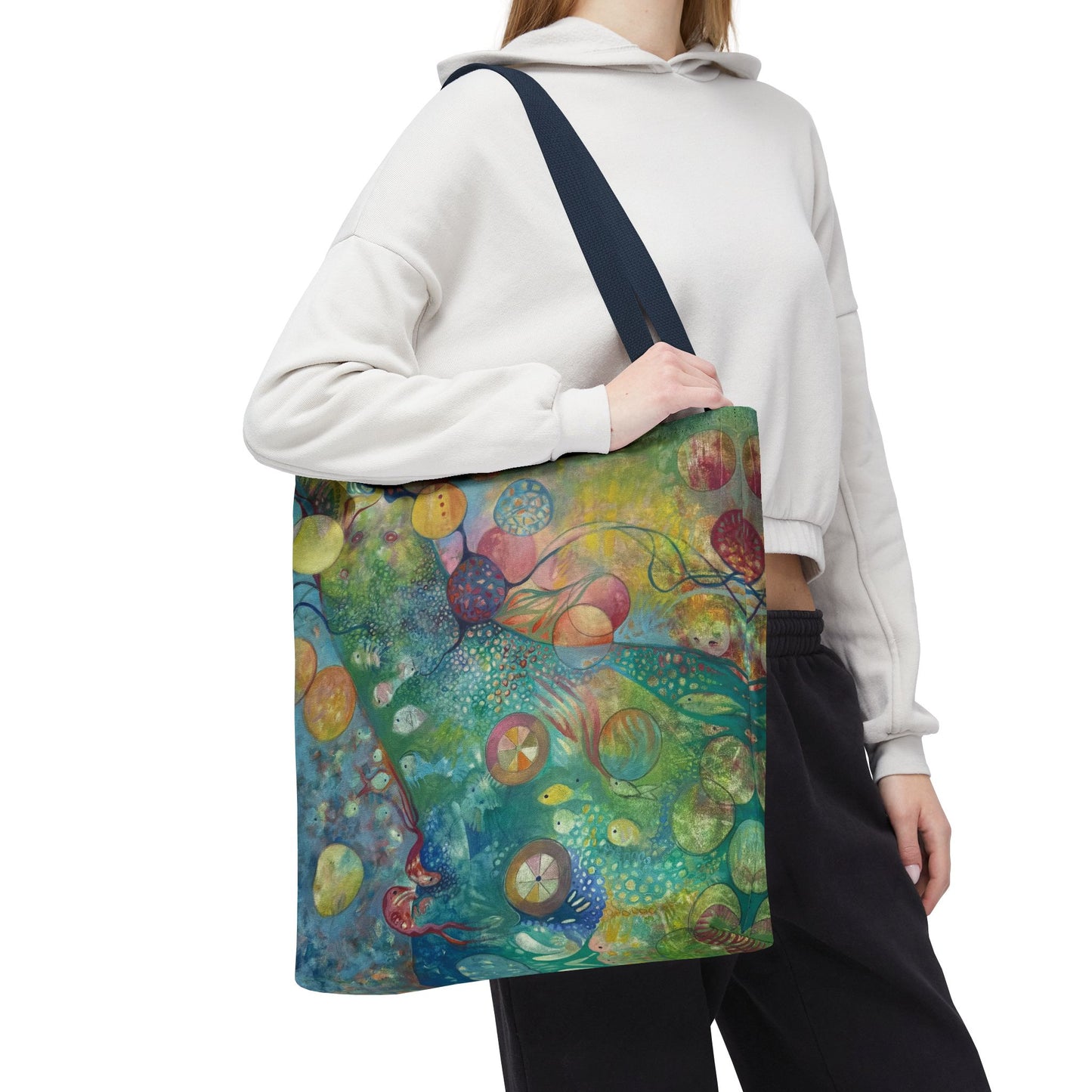 Secret Life of Colors Canvas Art Tote Bag - Leslie Karpinski