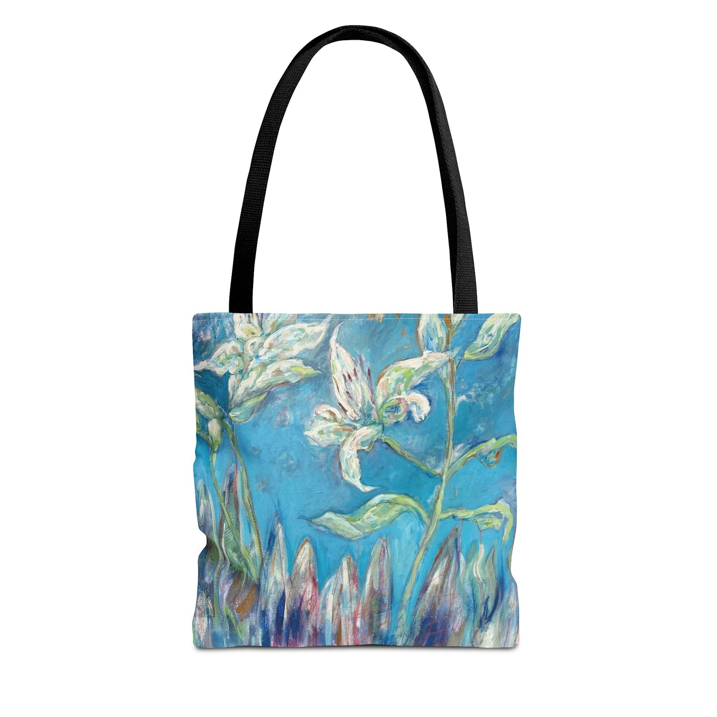 Full Bloom Floral Canvas Art Tote Bag - Leslie Karpinski