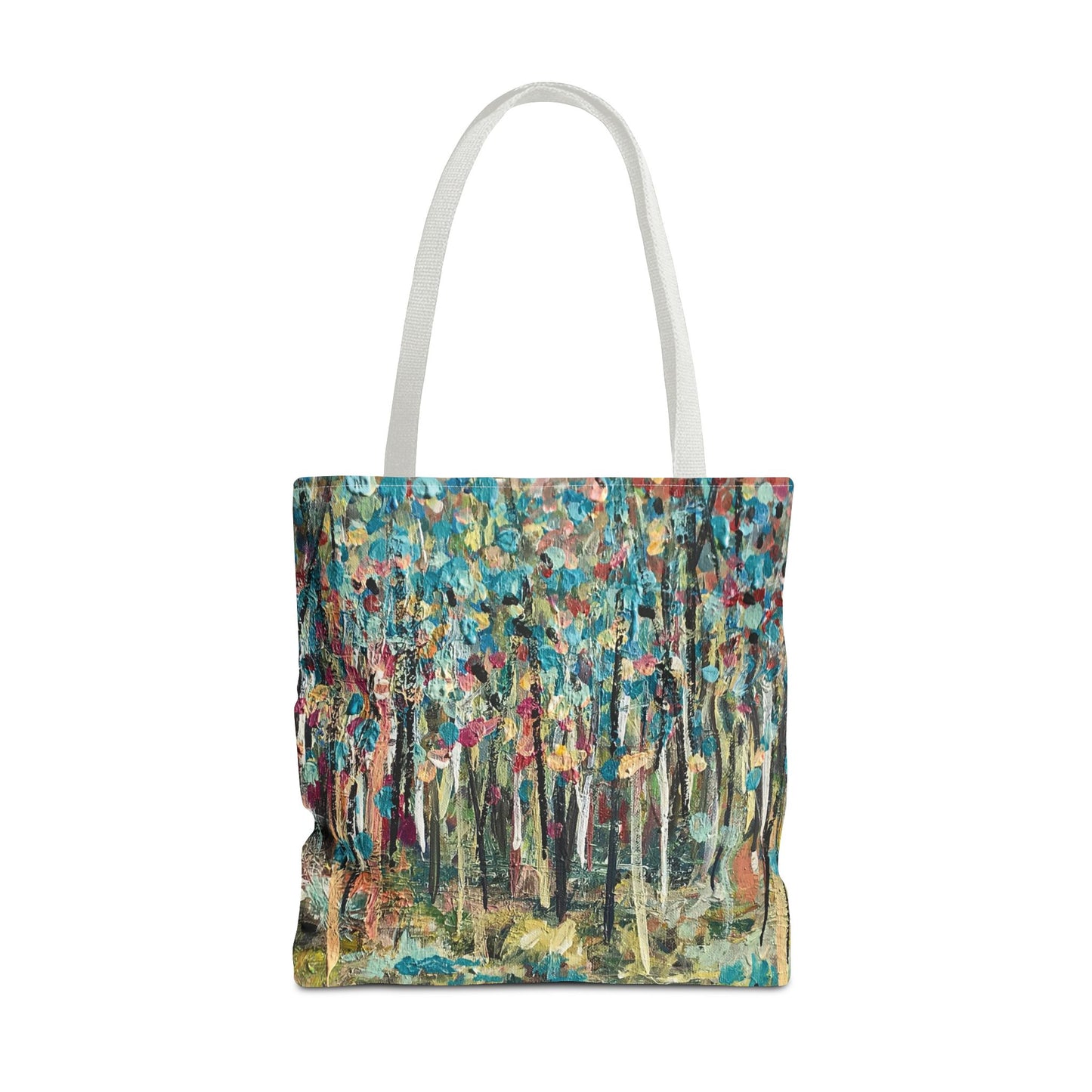 Nature Landscape Art Tote Bag Canvas Shopping Bag - Colorful Landscape by Leslie Karpinski