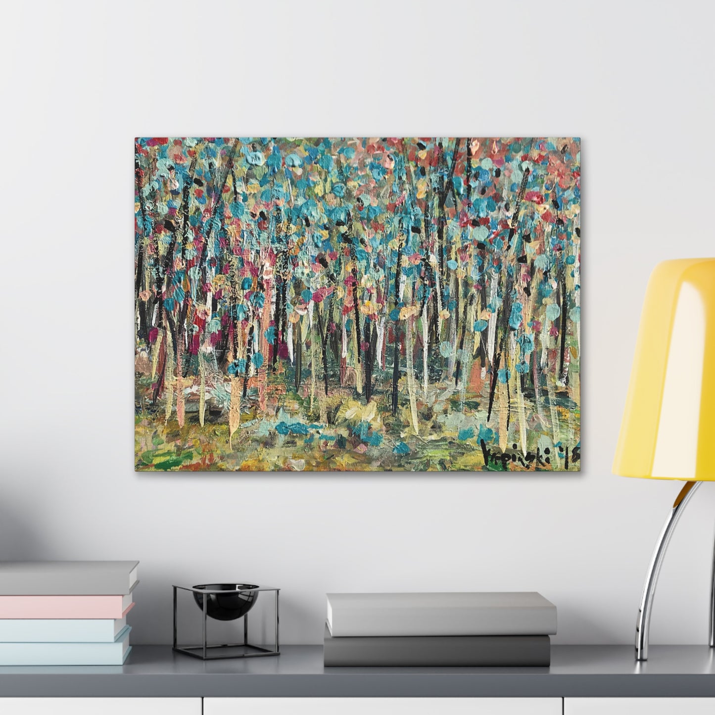 Nature Landscape Wall Art For Home Fine Art Canvas Print - Colorful Landscape by Leslie Karpinski