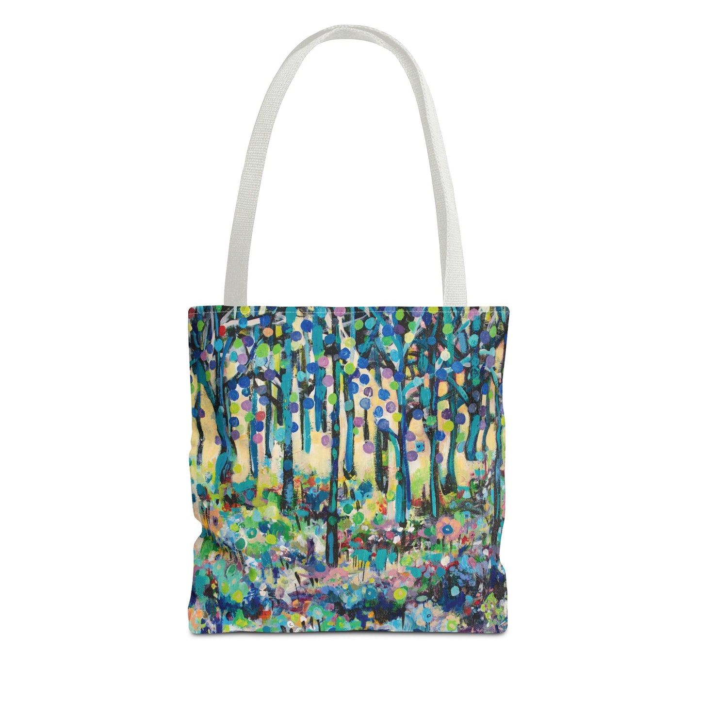 Circle of Tree Landscape Art Canvas Tote Bag  - Leslie Karpinski
