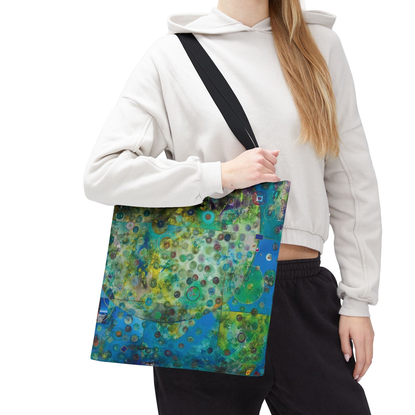 Earth Art Canvas Shopping Tote Bag - Leslie Karpinski